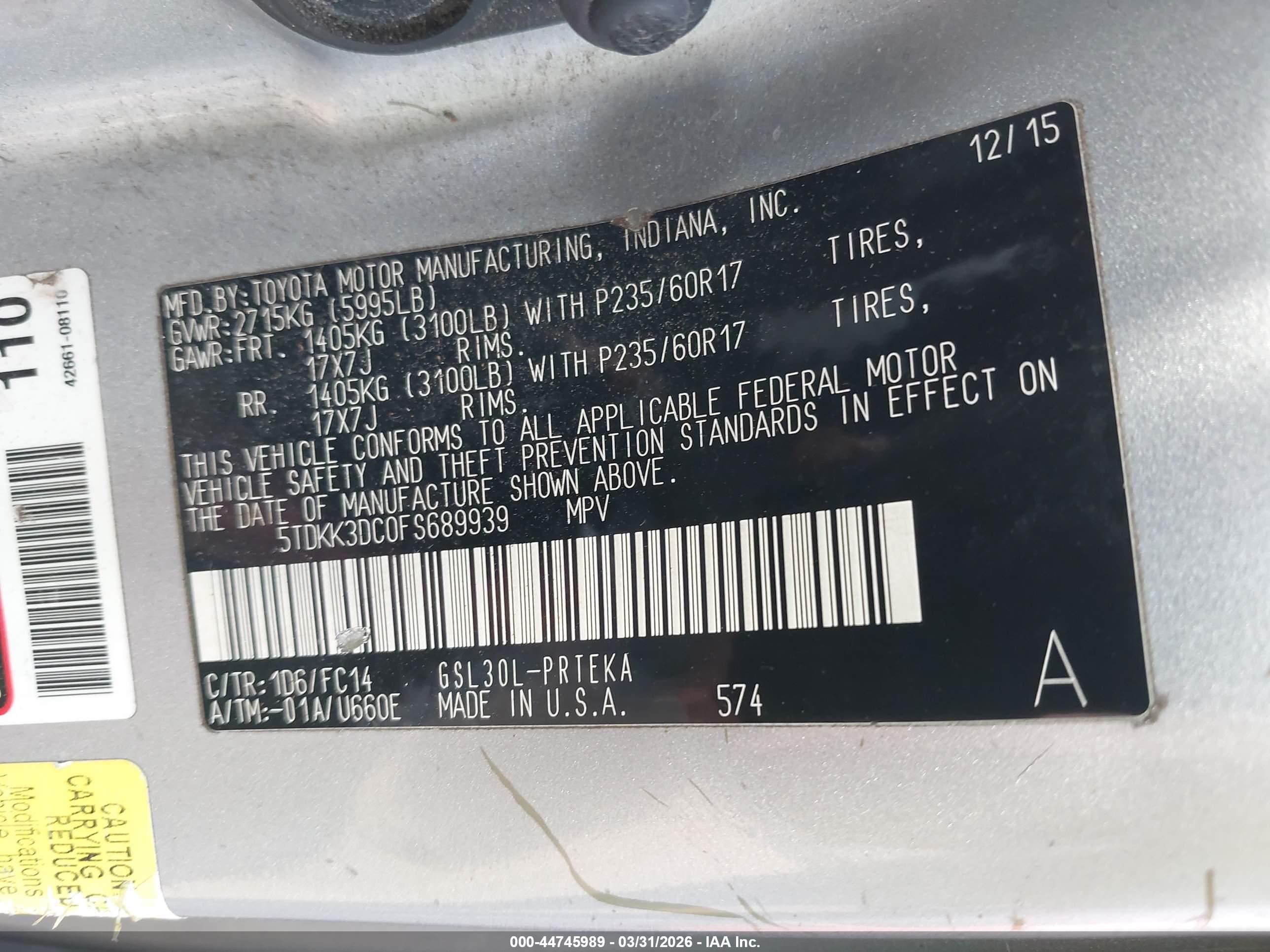 TOYOTA SIENNA image 9