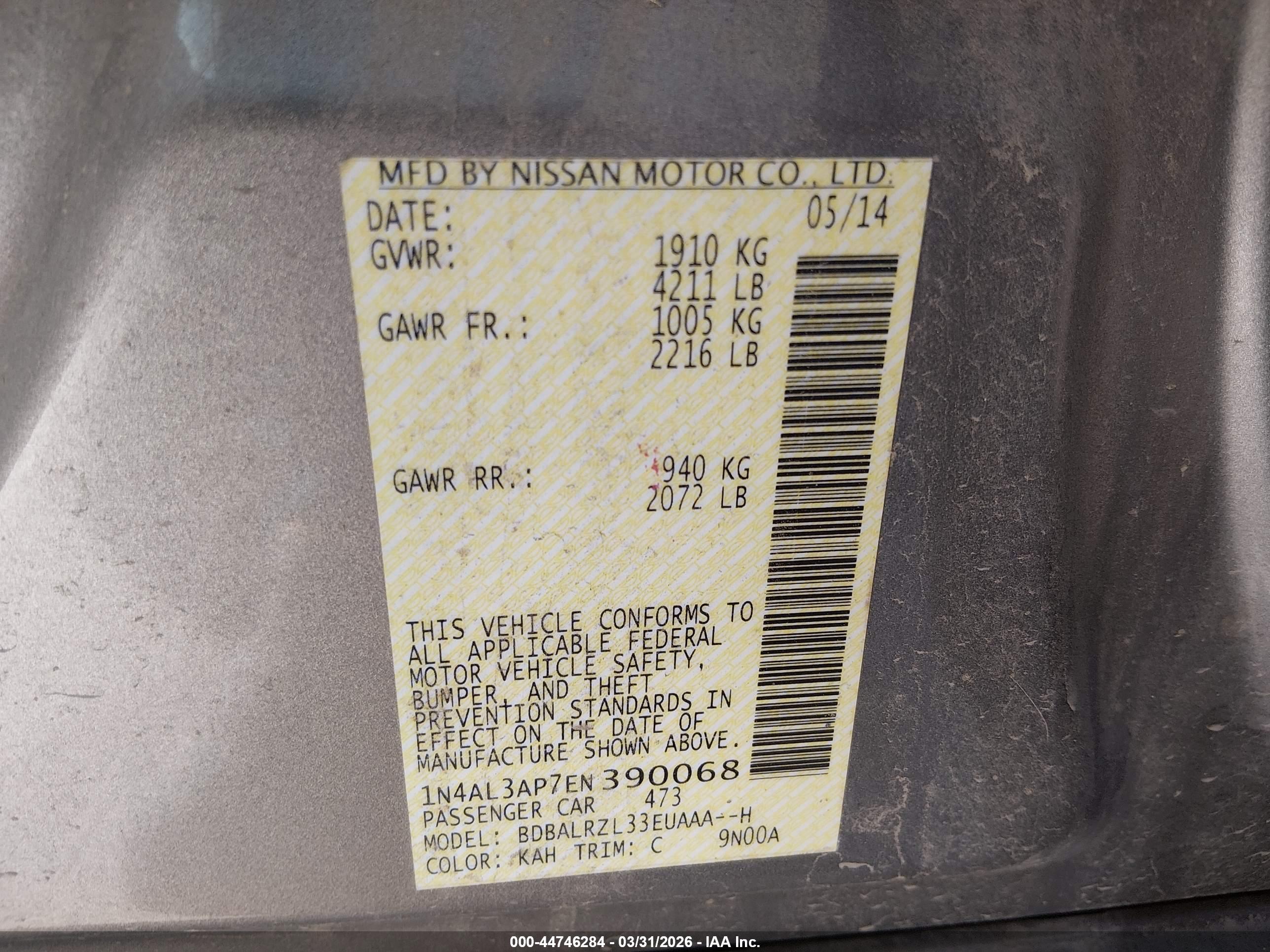 NISSAN ALTIMA image 9