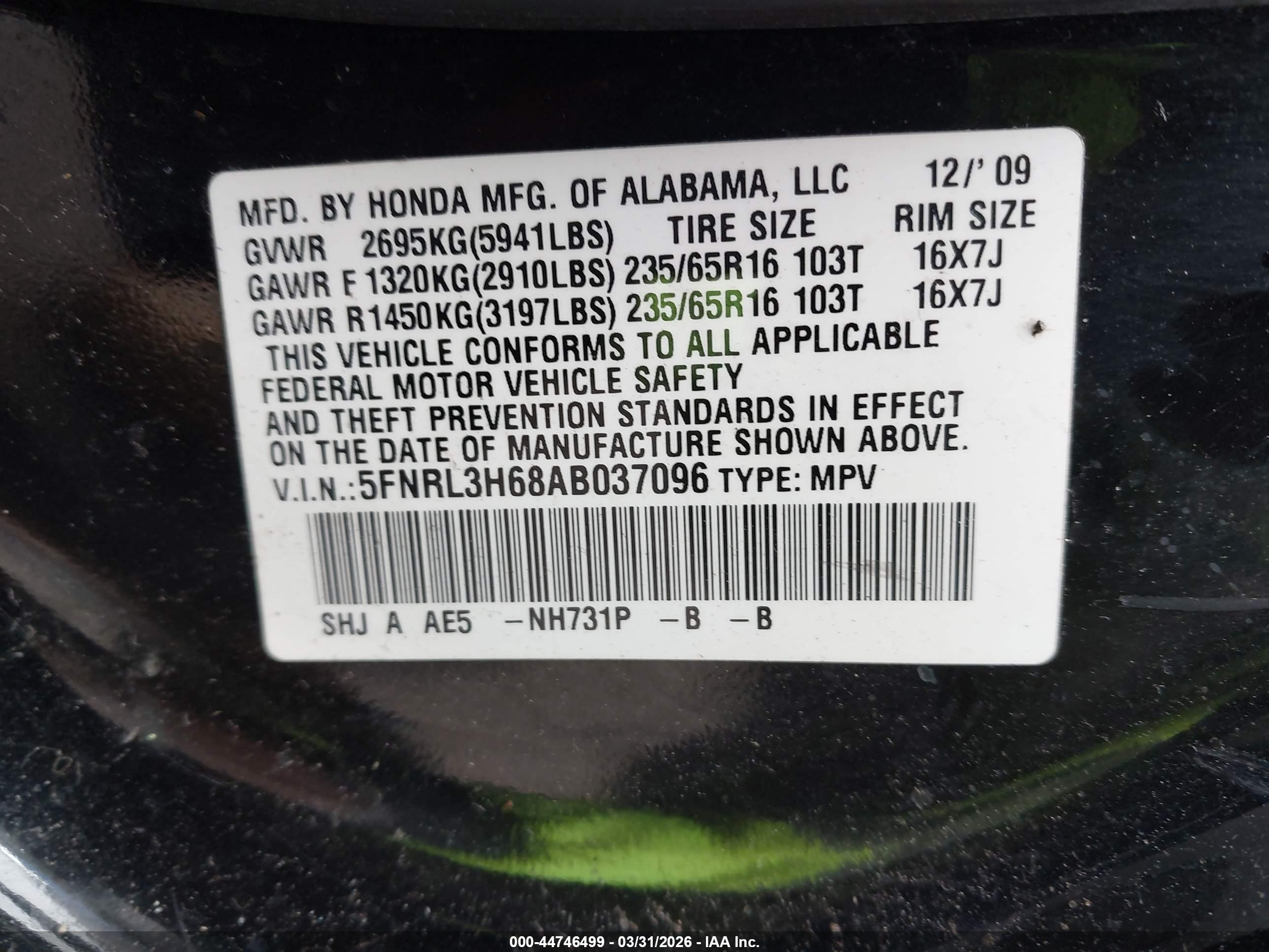 HONDA ODYSSEY image 9