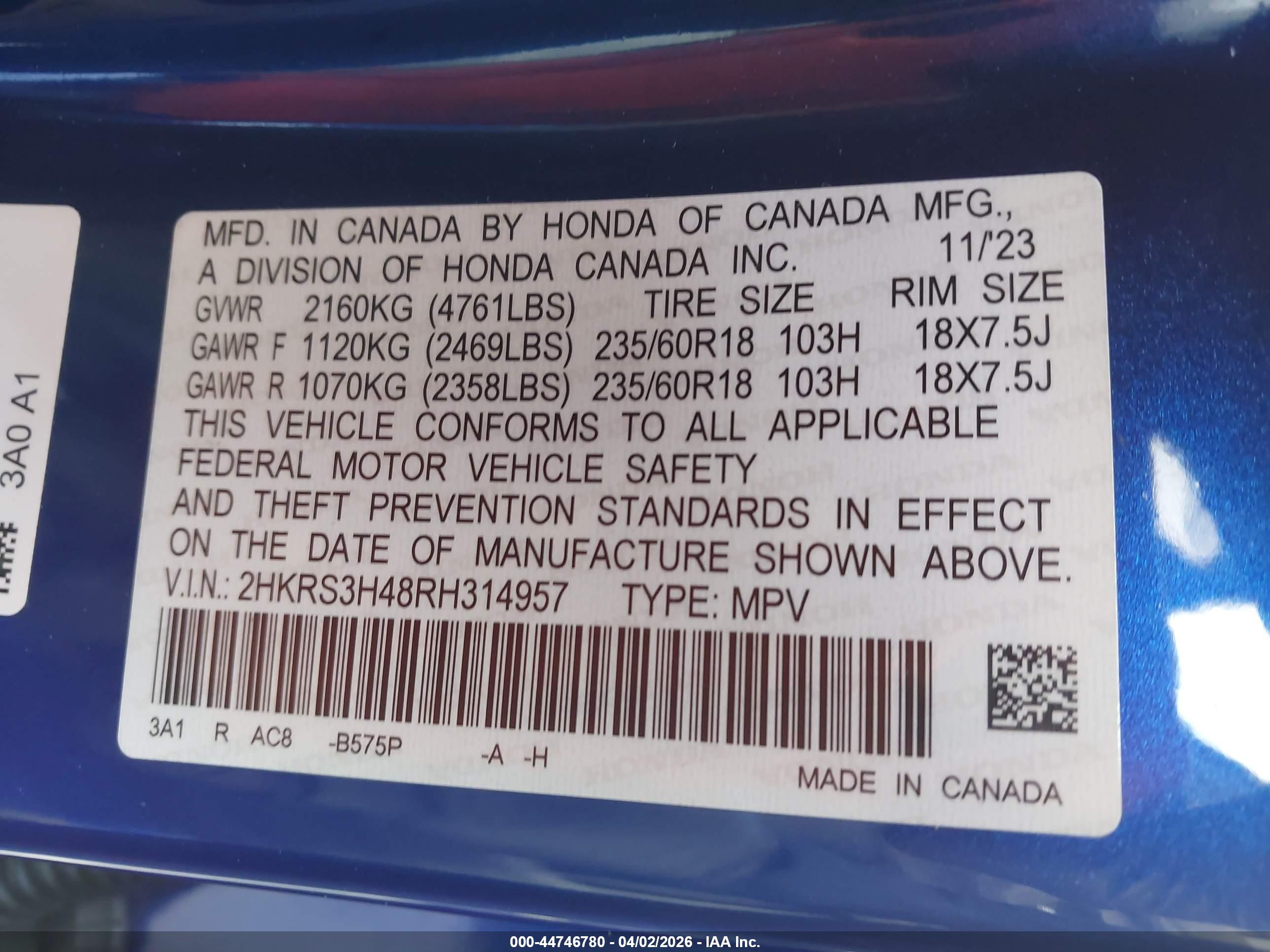 HONDA CR-V image 9