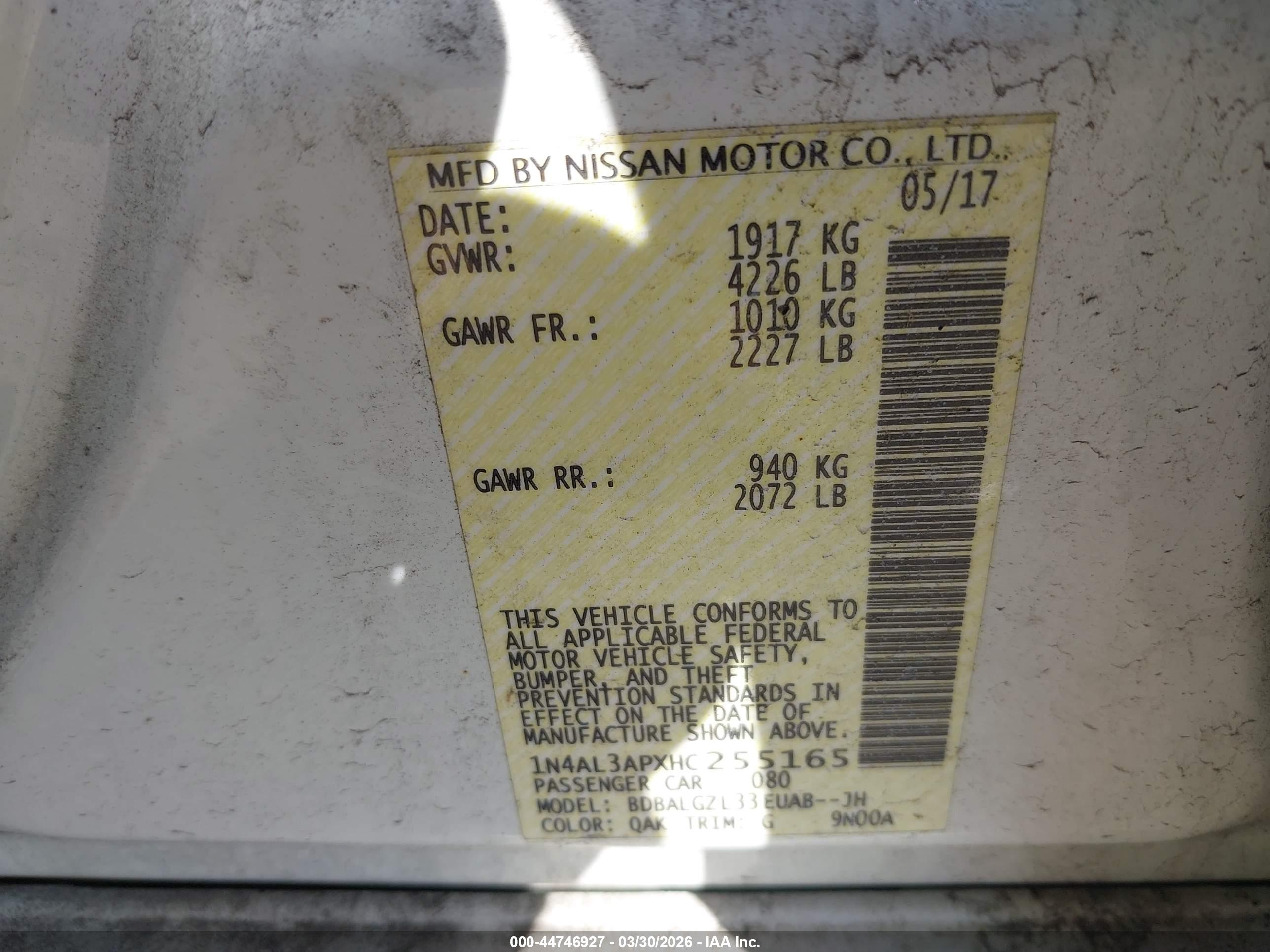 NISSAN ALTIMA image 9