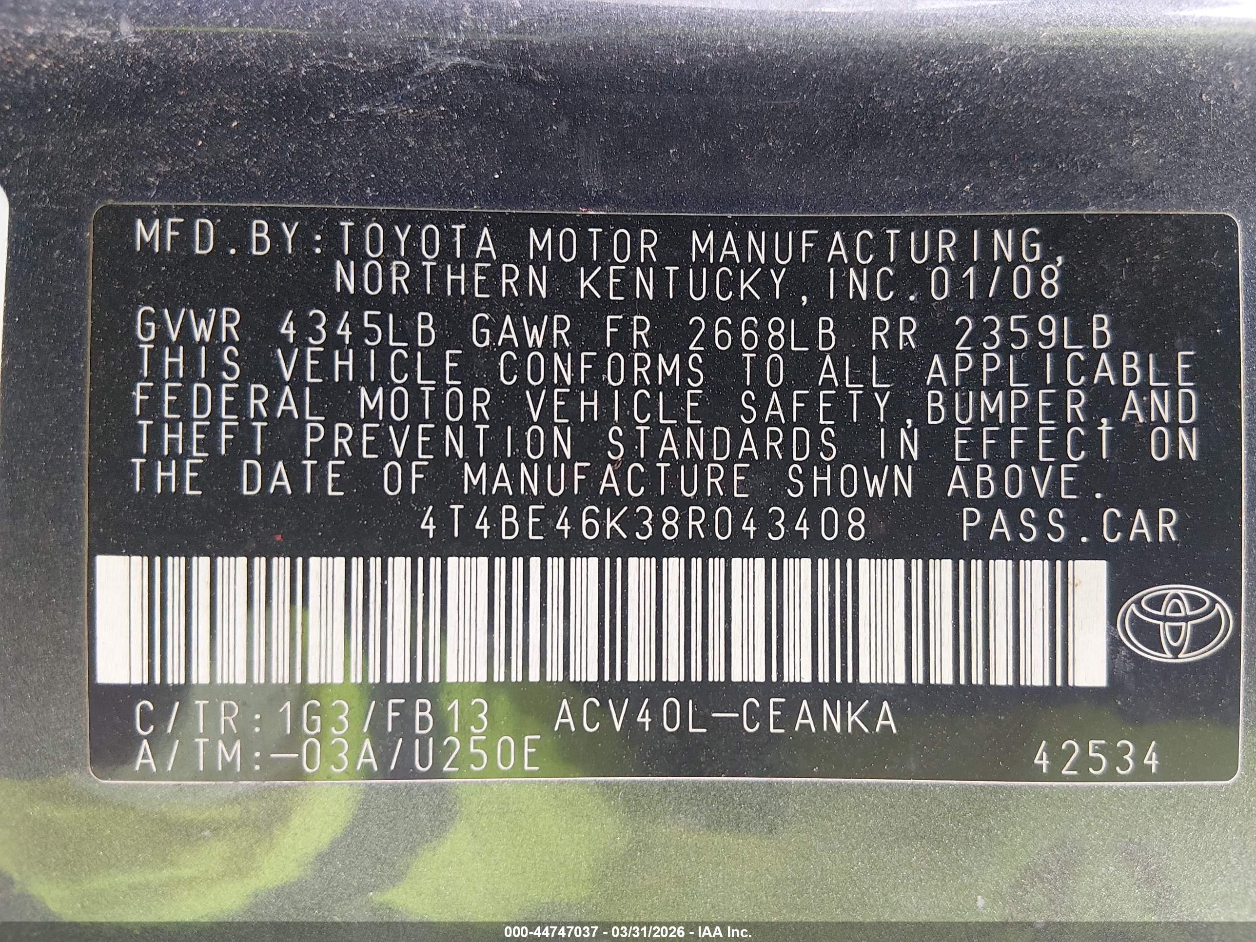 TOYOTA CAMRY image 9