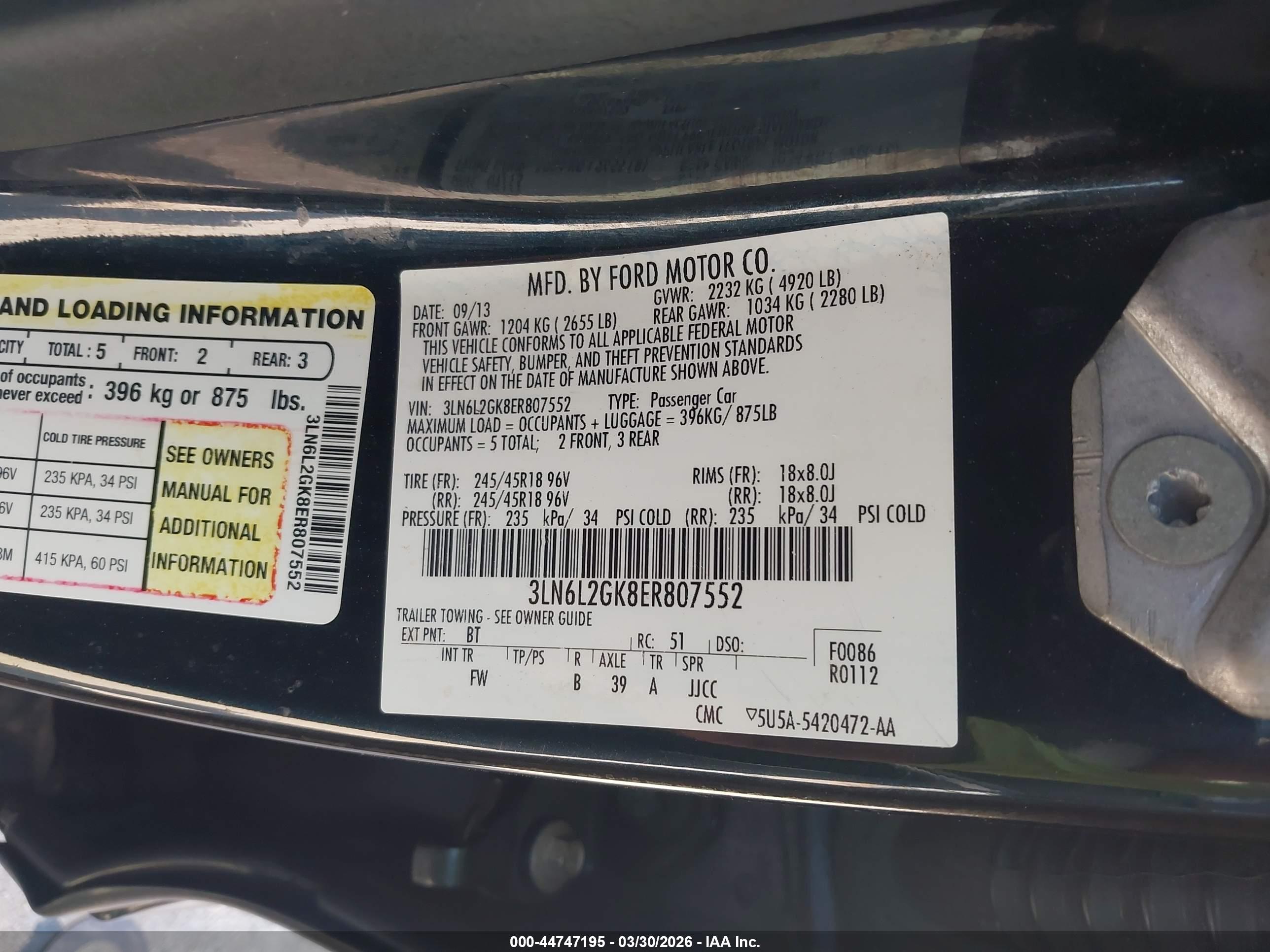 LINCOLN MKZ image 9