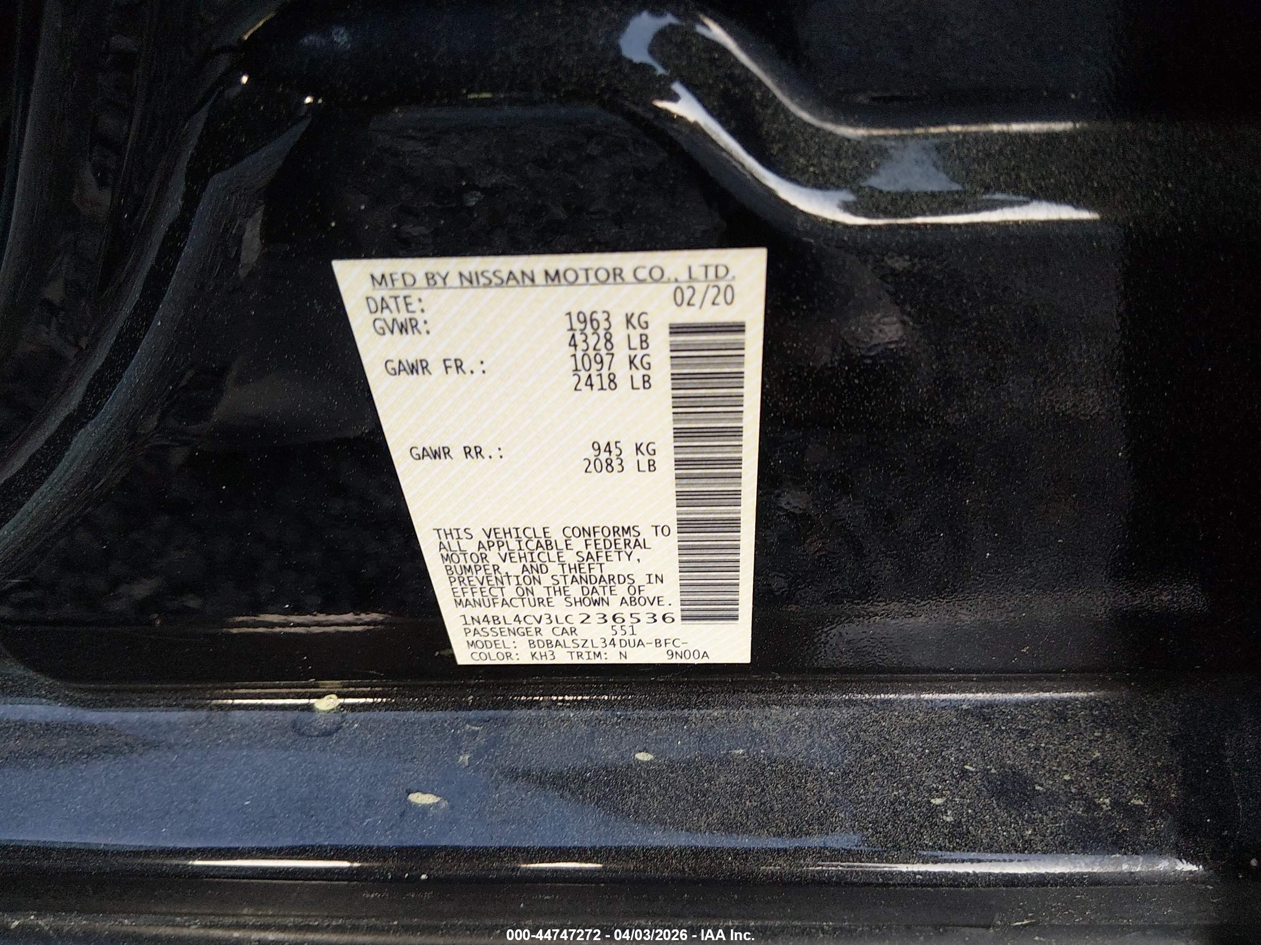 NISSAN ALTIMA image 9