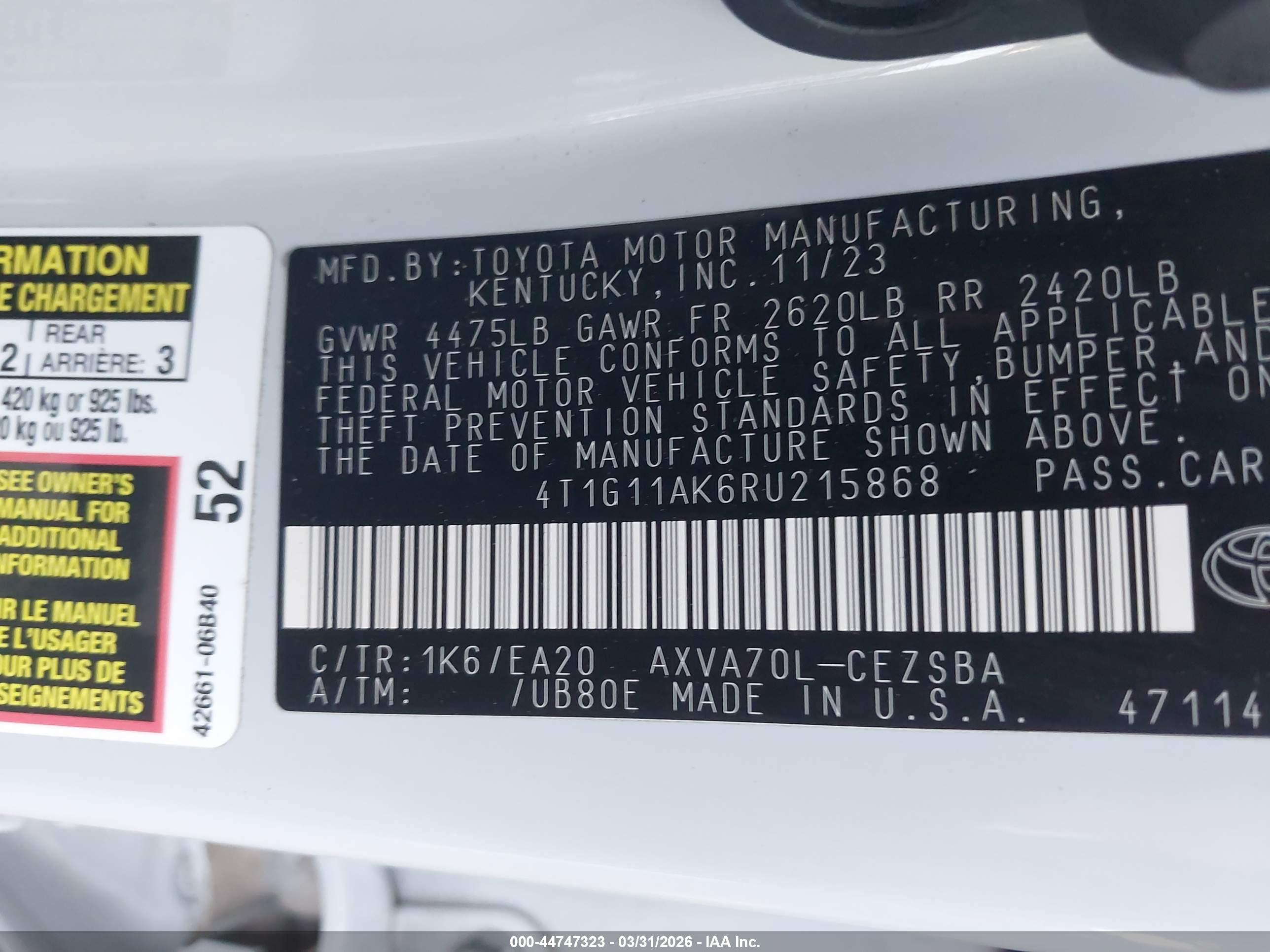 TOYOTA CAMRY image 9