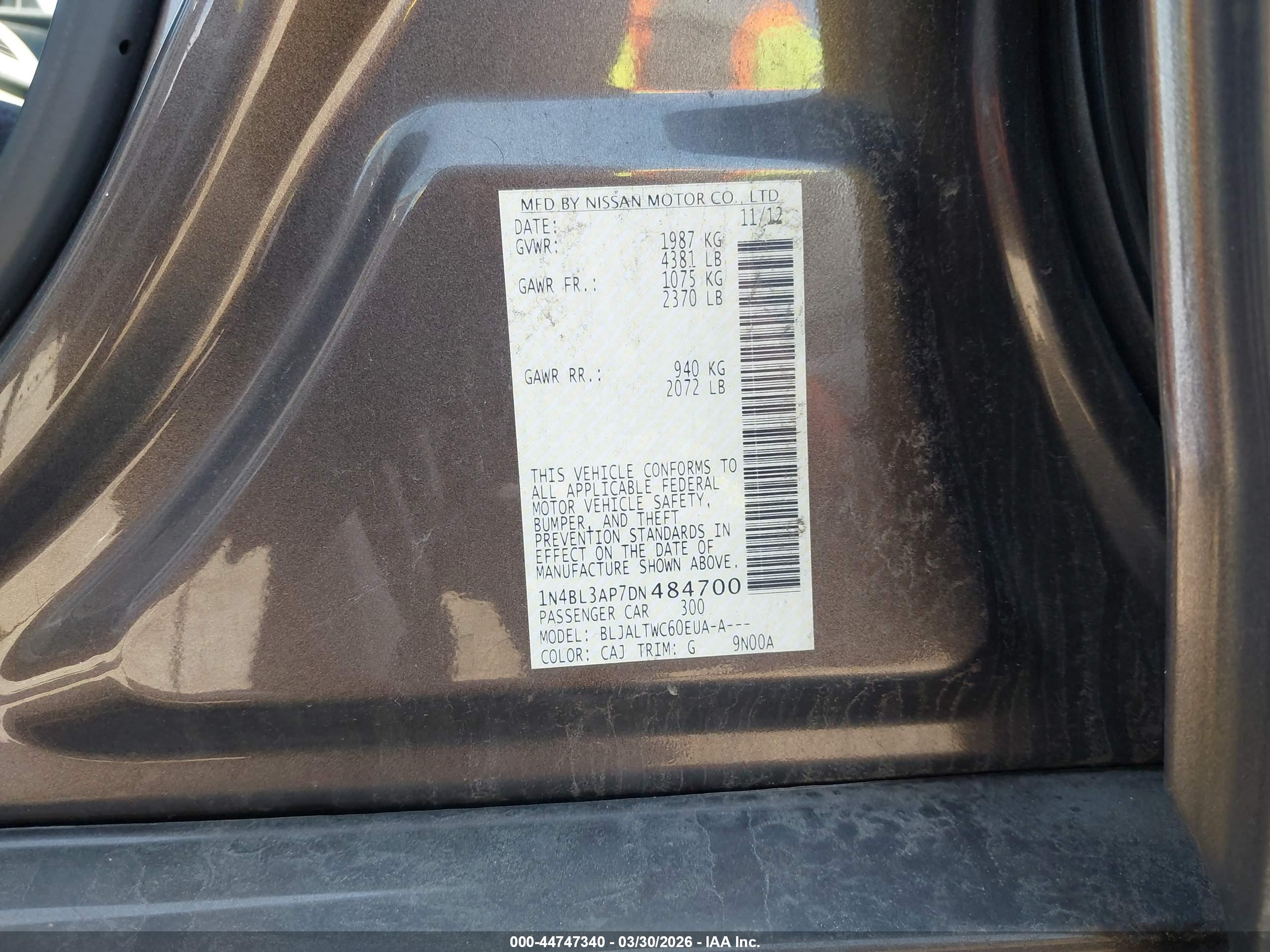 NISSAN ALTIMA image 9