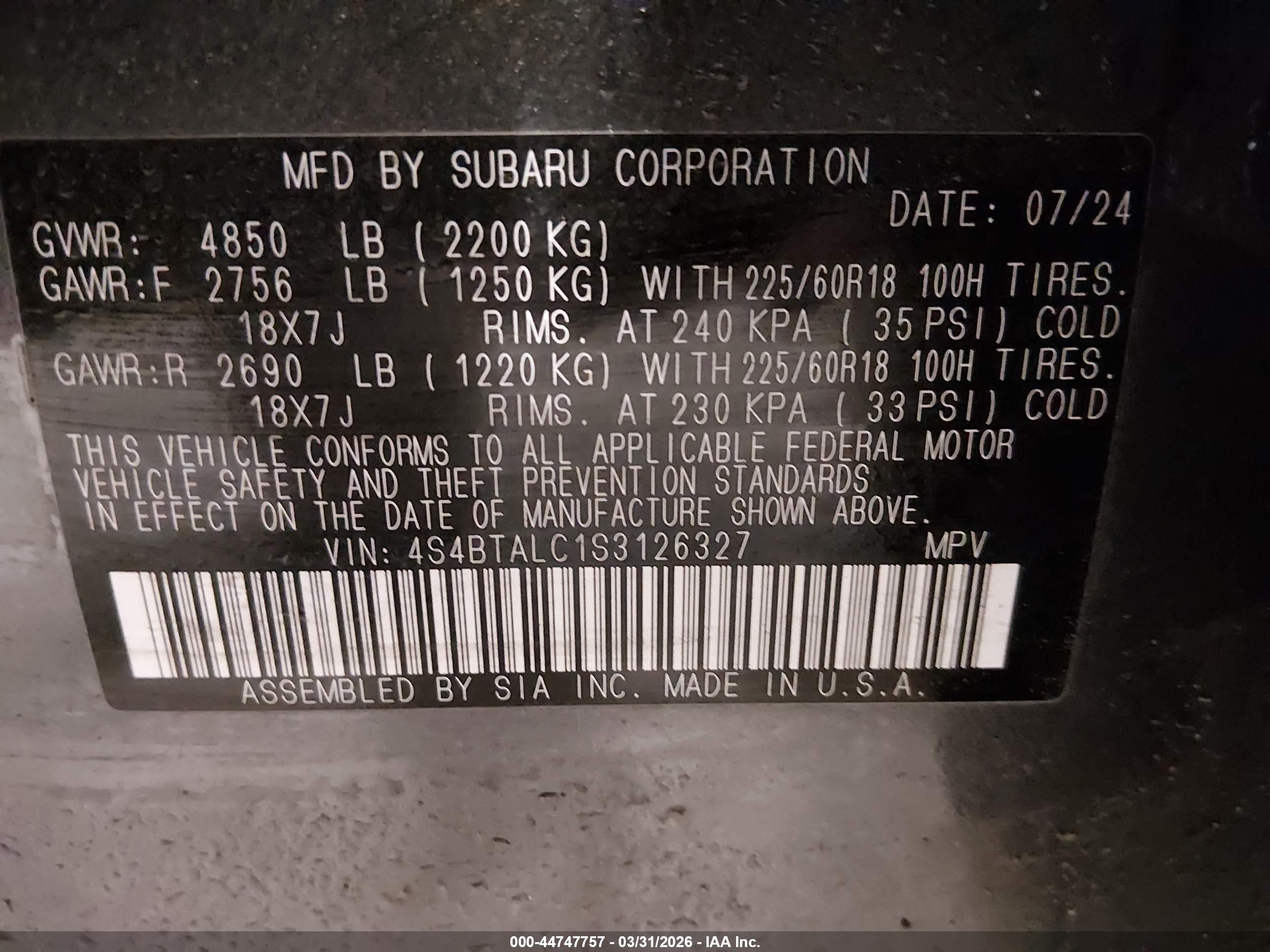 SUBARU OUTBACK image 9
