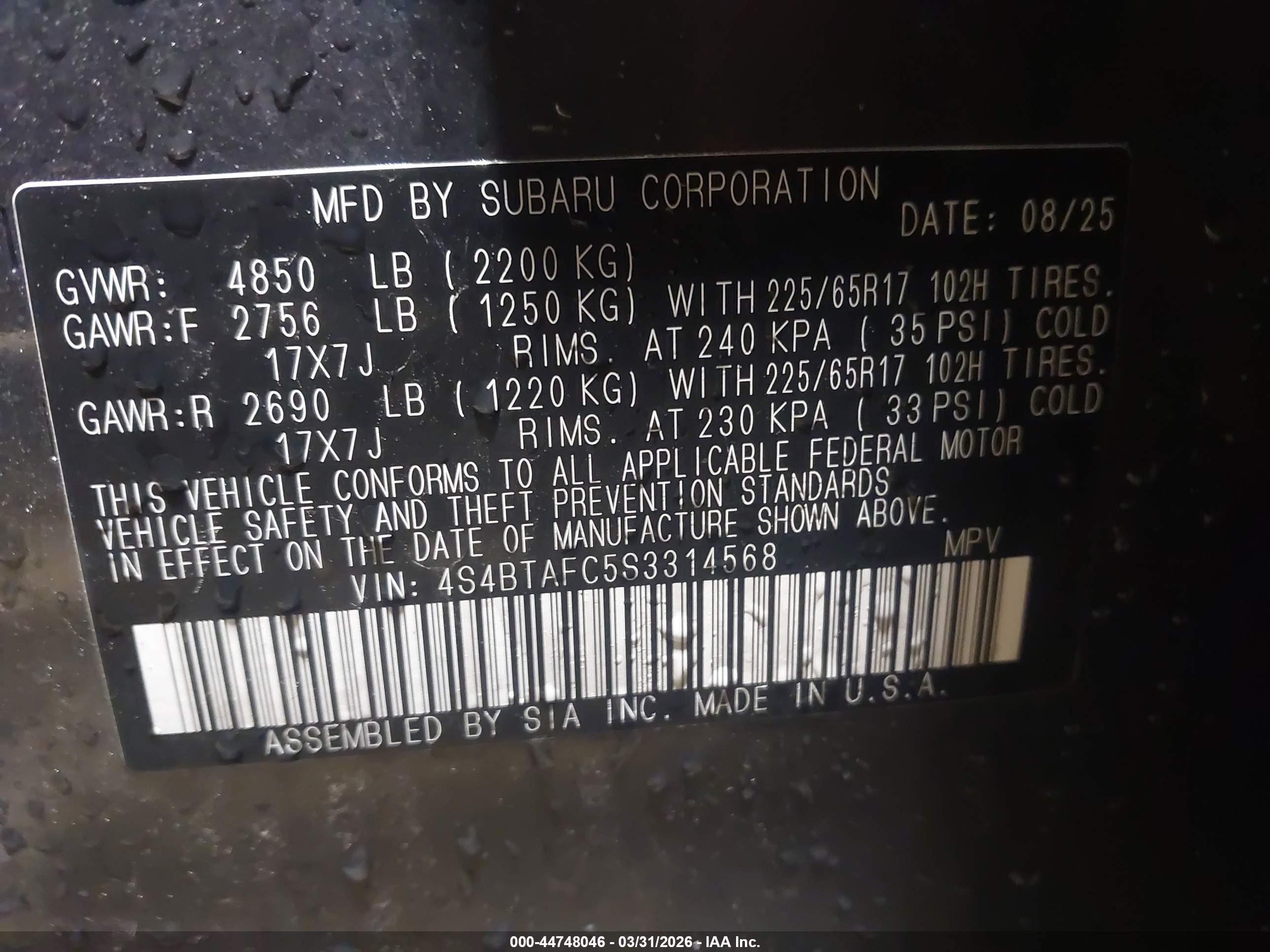SUBARU OUTBACK image 9