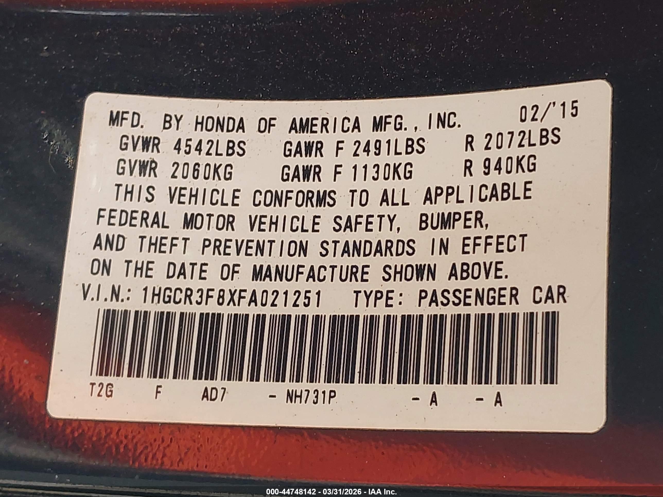 HONDA ACCORD image 9
