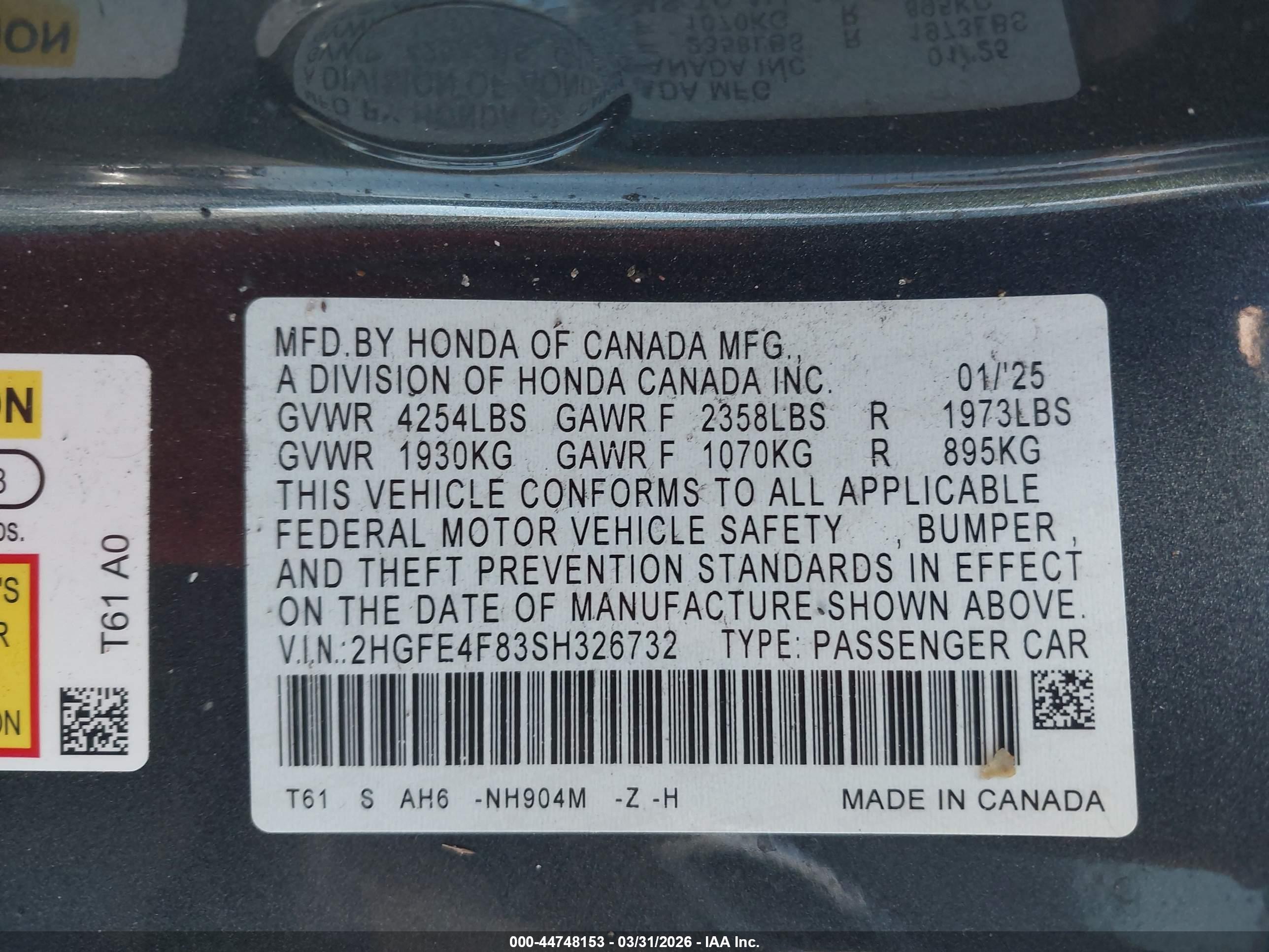 HONDA CIVIC image 9