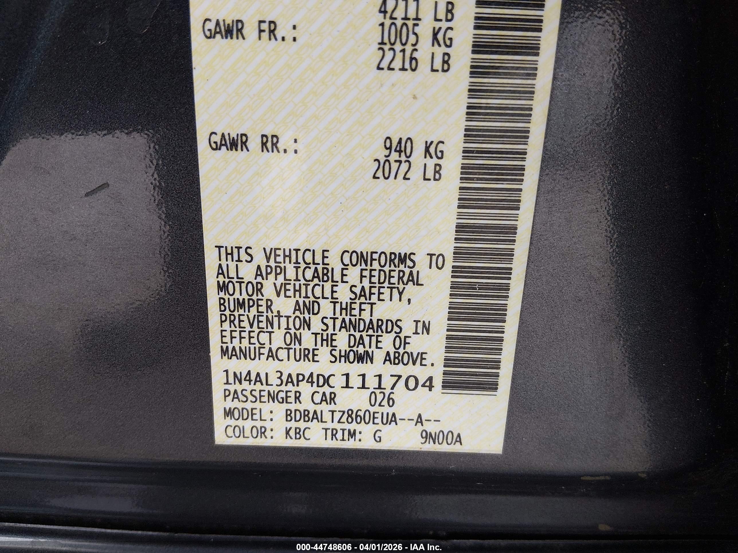 NISSAN ALTIMA image 9