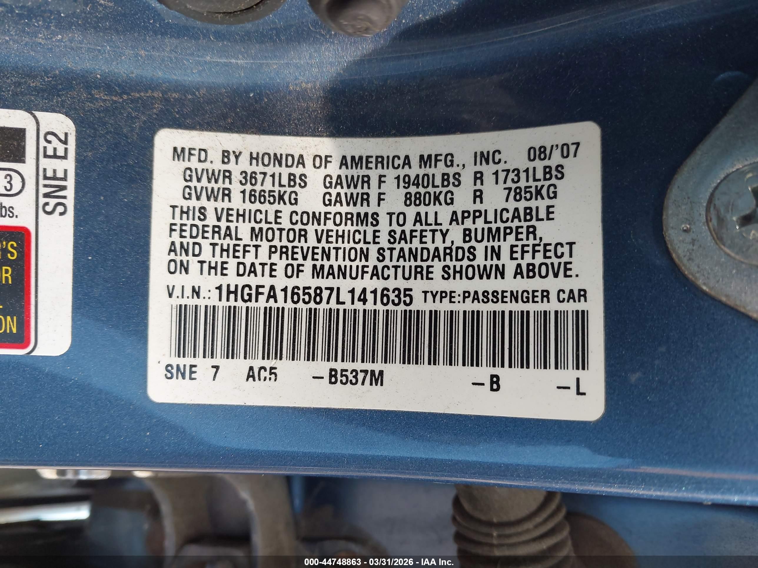 HONDA CIVIC image 9