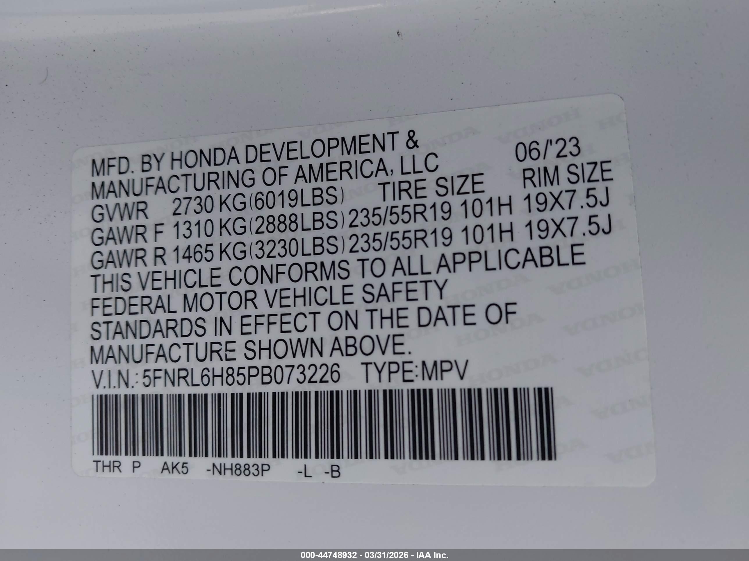 HONDA ODYSSEY image 9