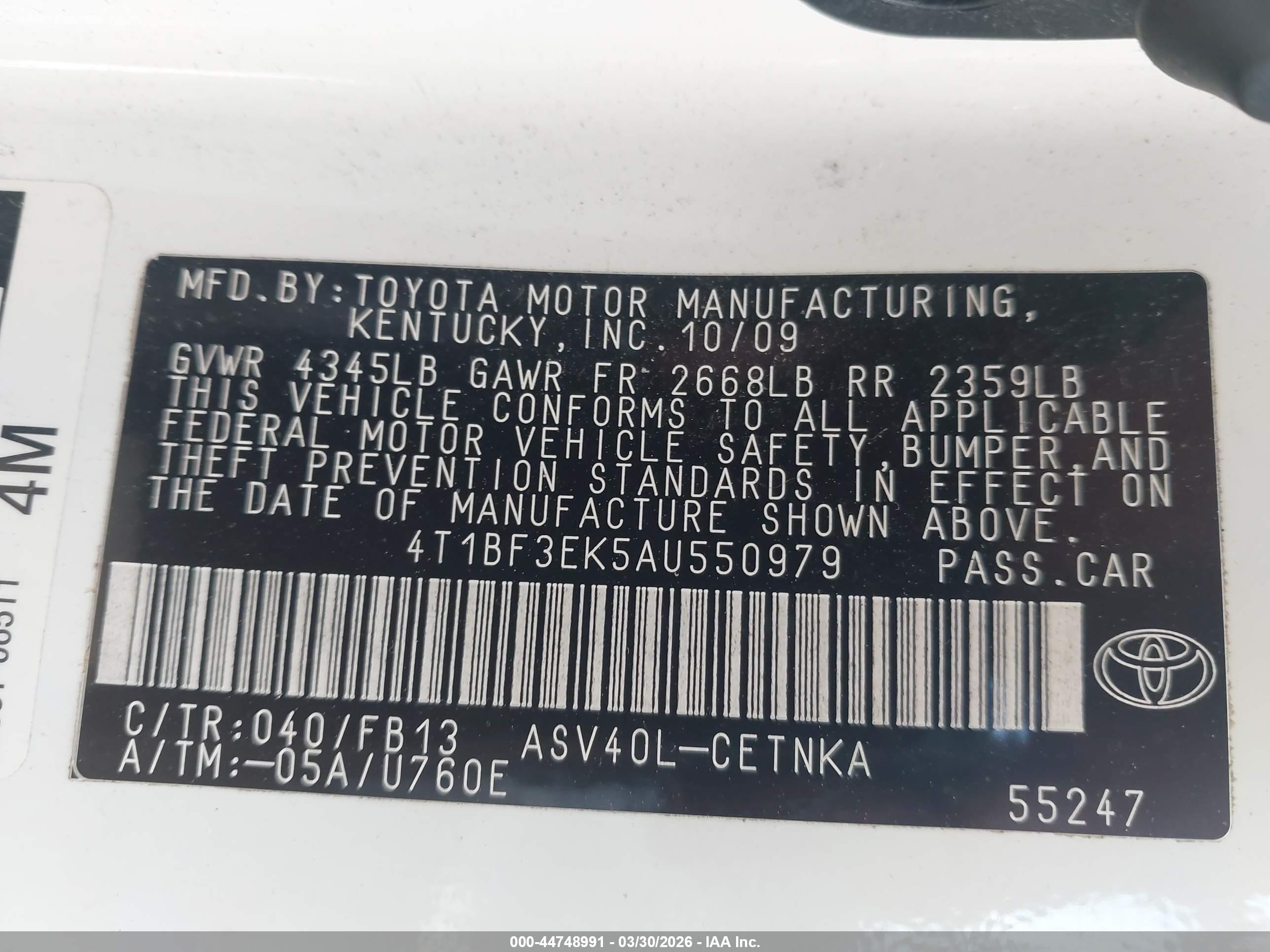 TOYOTA CAMRY image 9