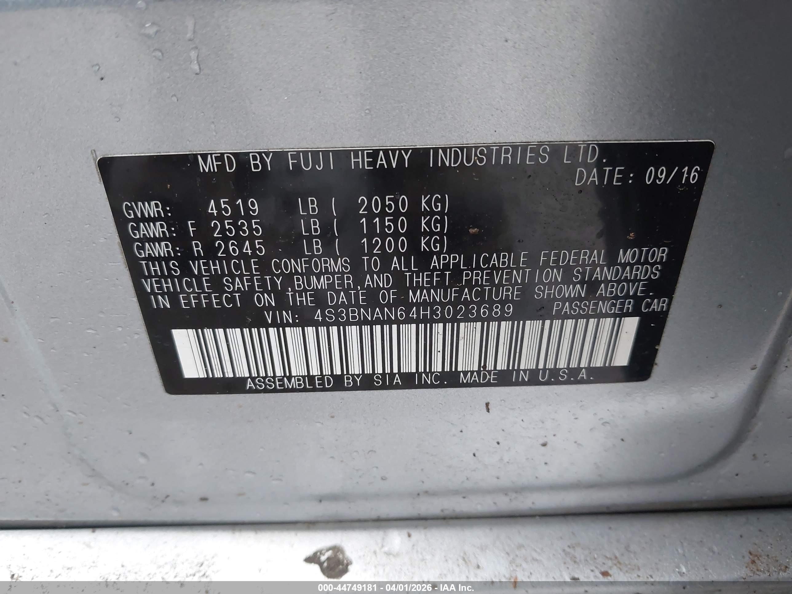 SUBARU LEGACY image 9
