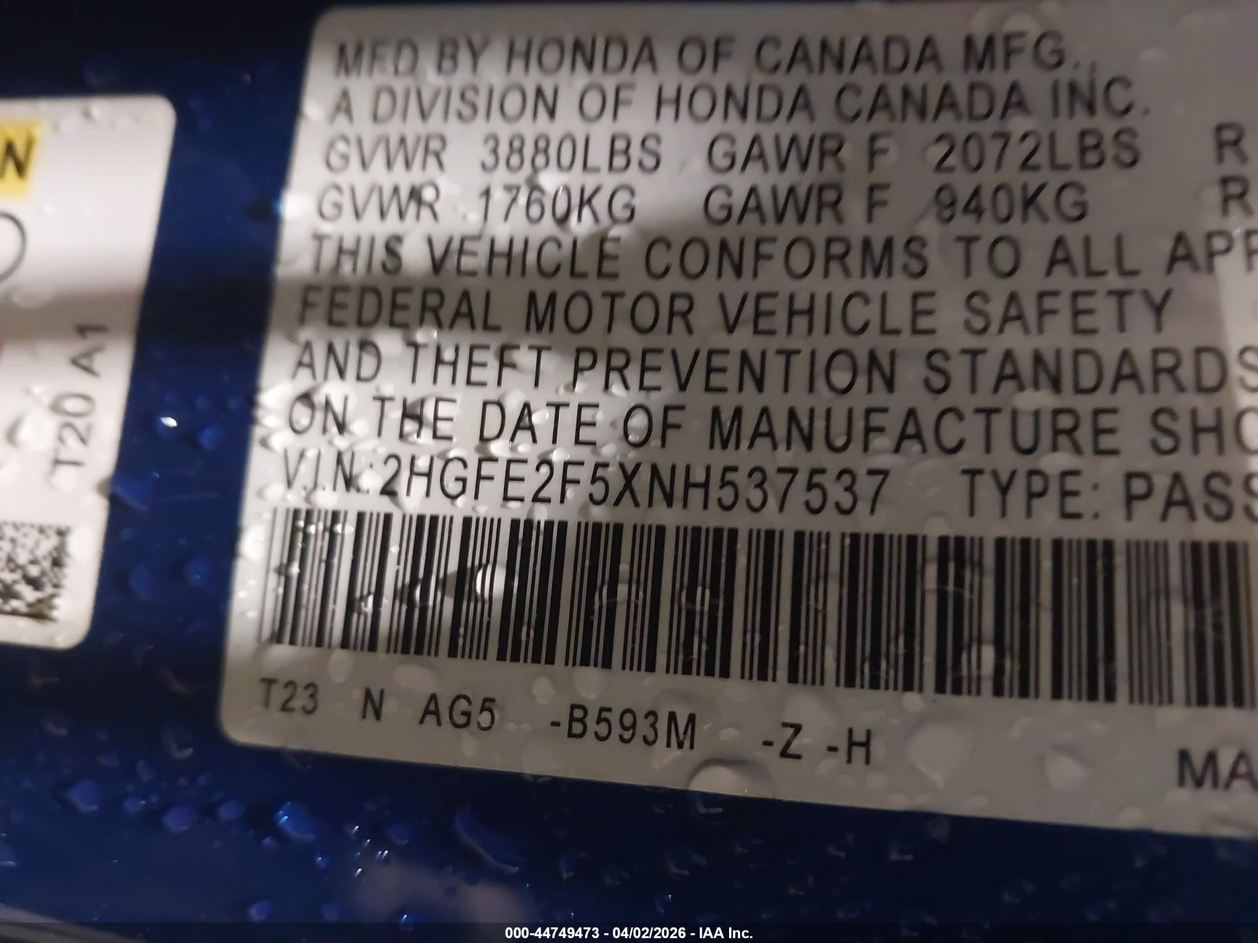 HONDA CIVIC image 9