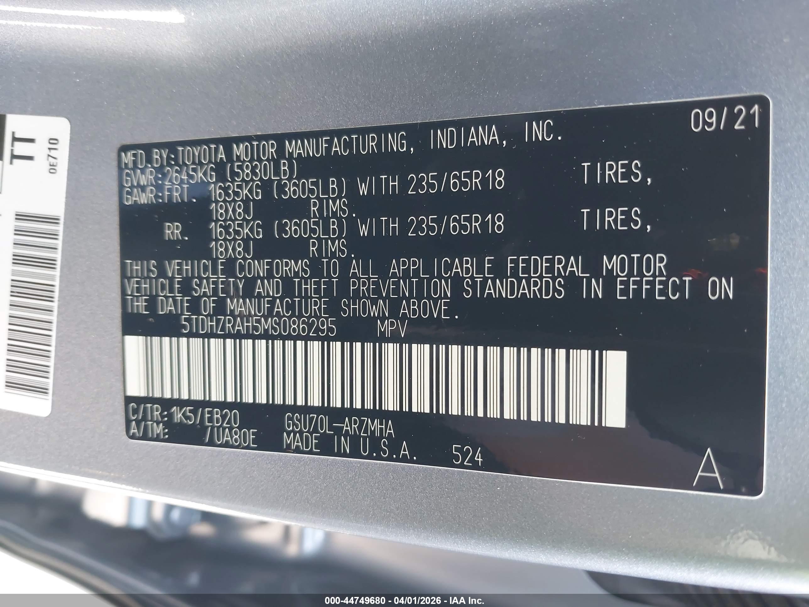 TOYOTA HIGHLANDER image 9