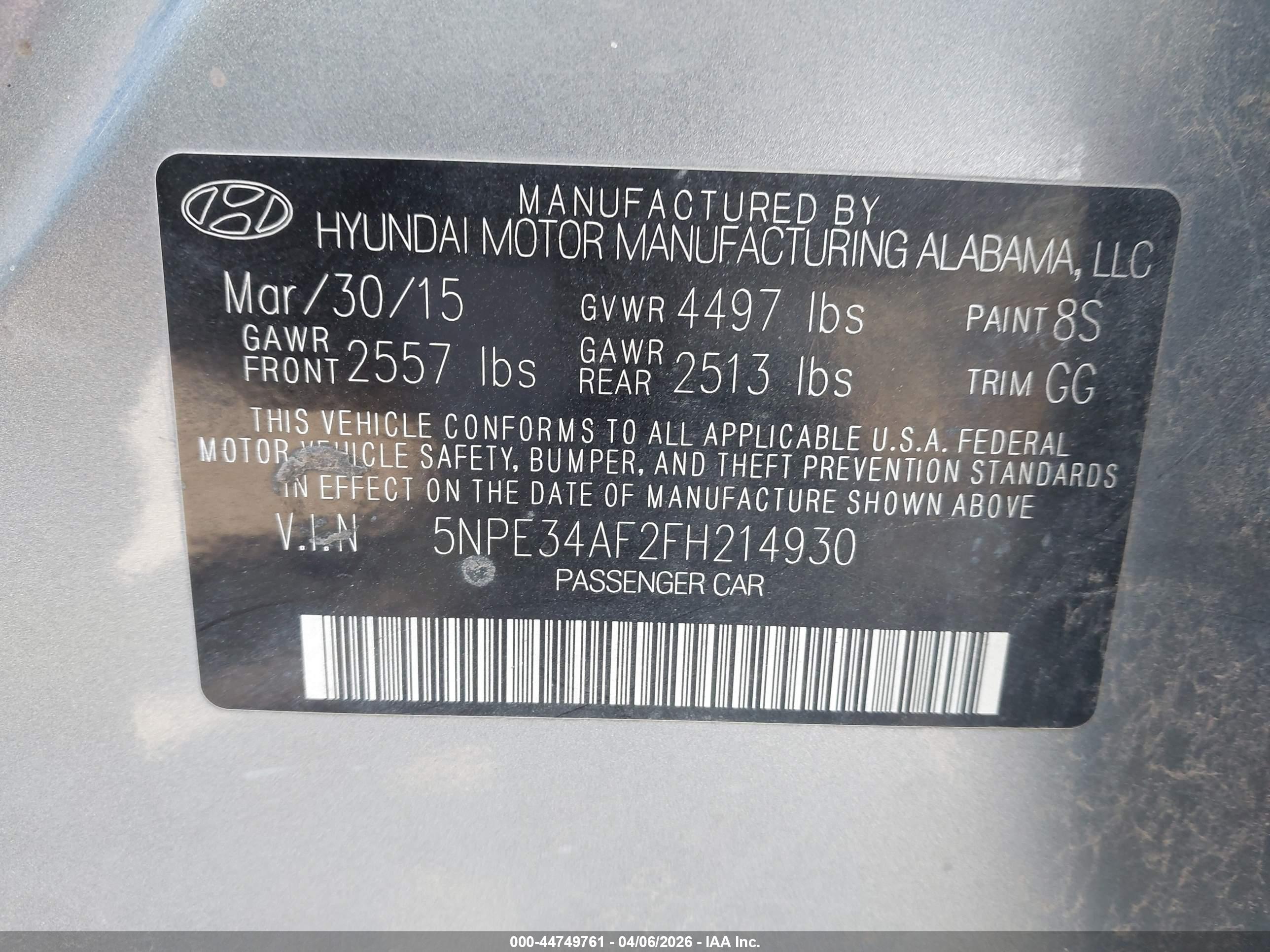 HYUNDAI SONATA image 9