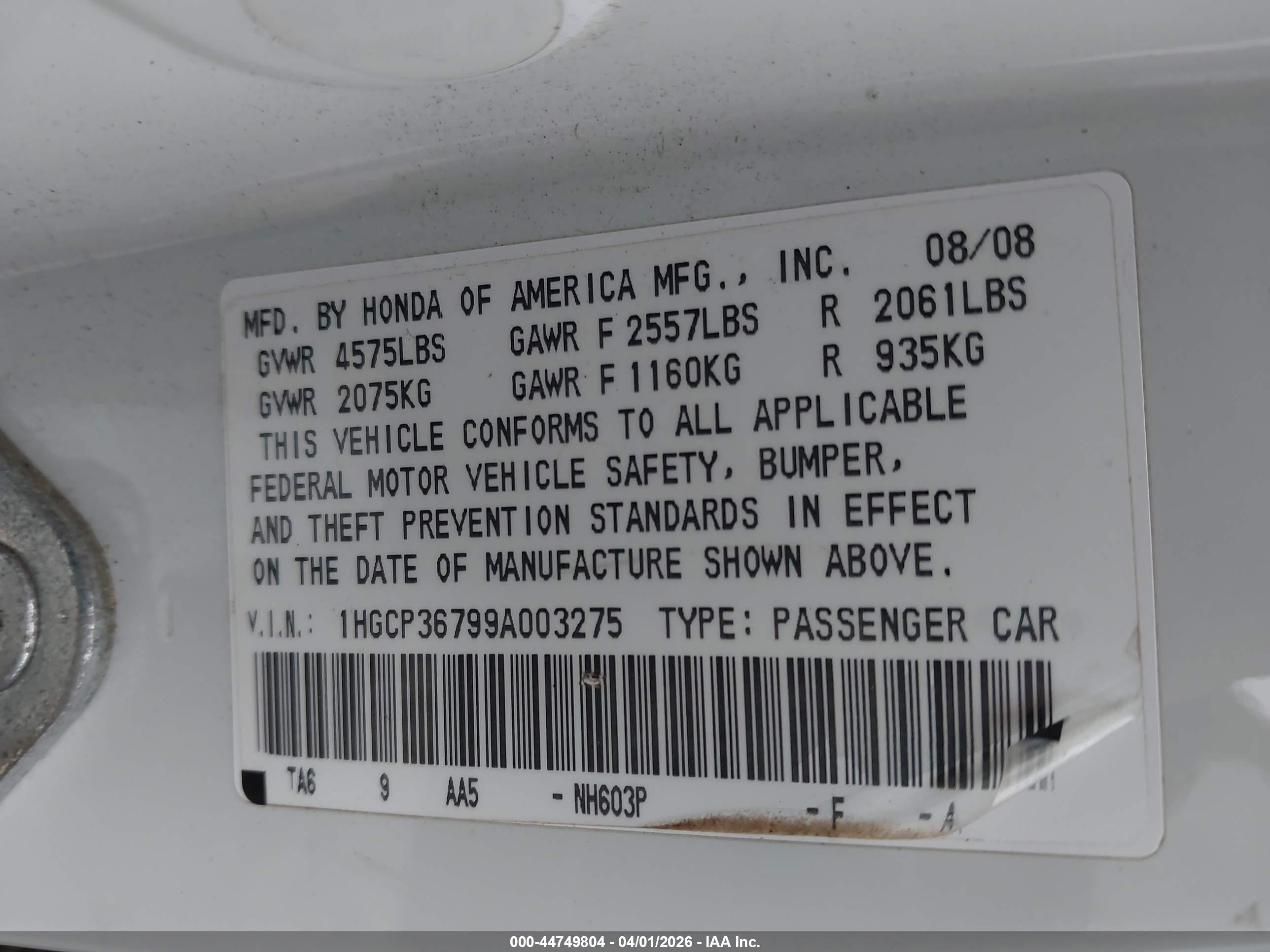 HONDA ACCORD image 9