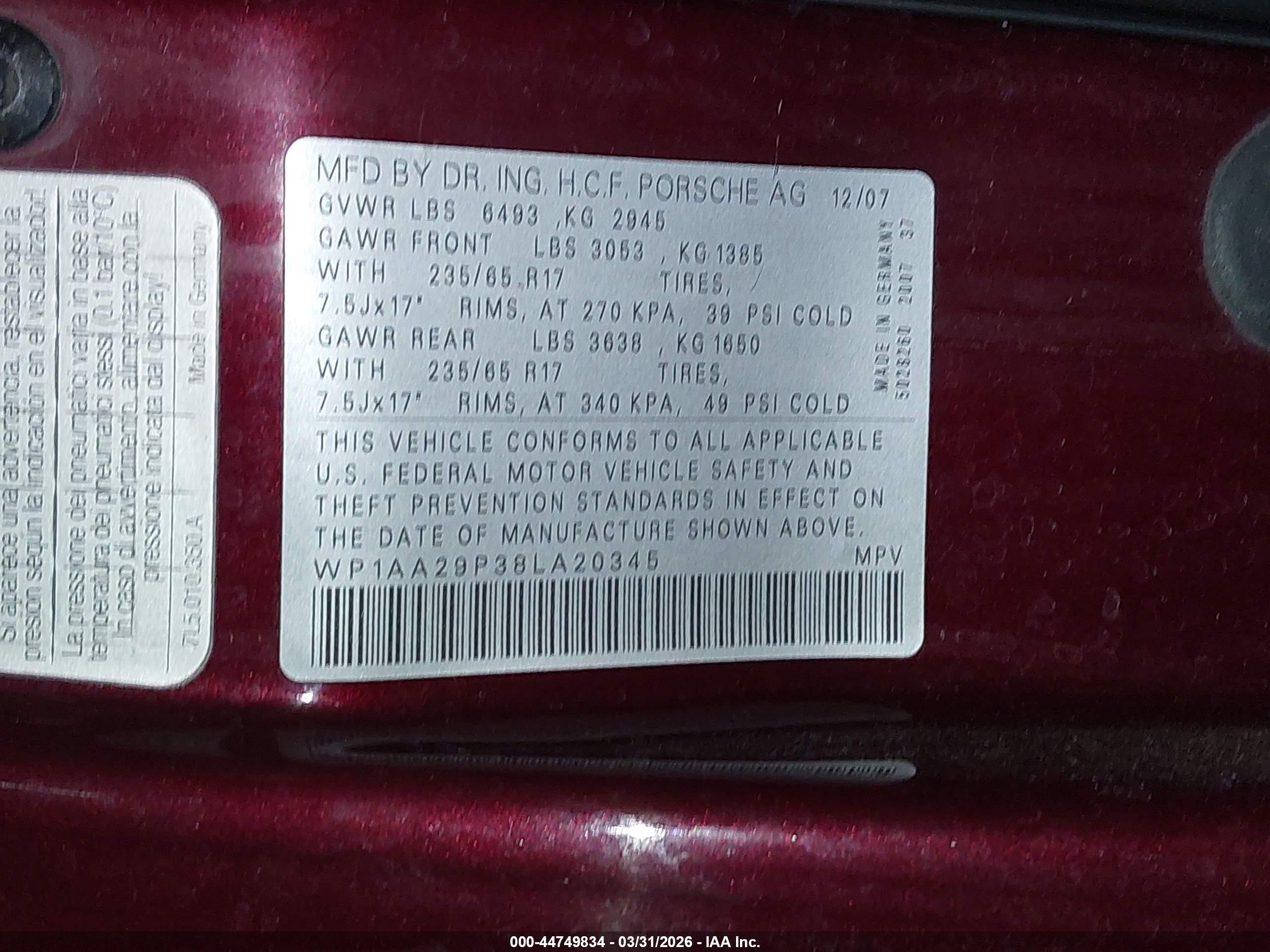 PORSCHE CAYENNE image 9