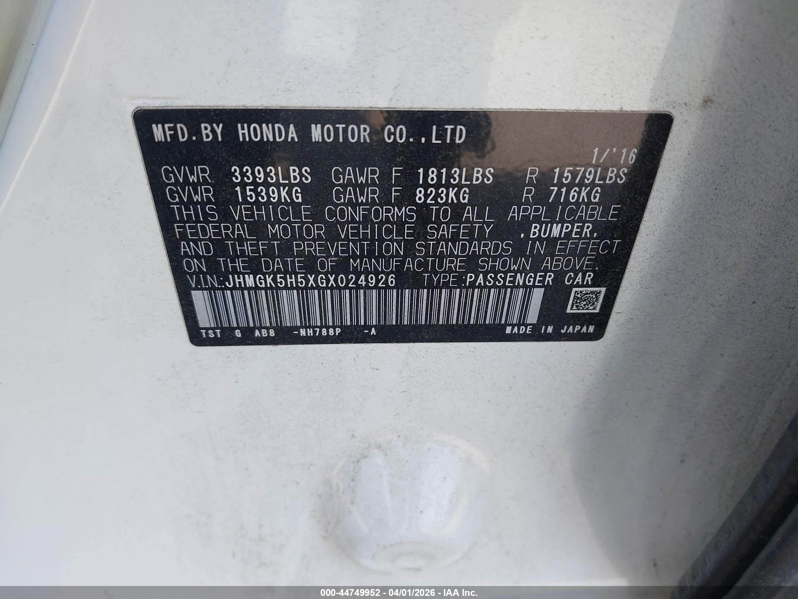 HONDA FIT image 9