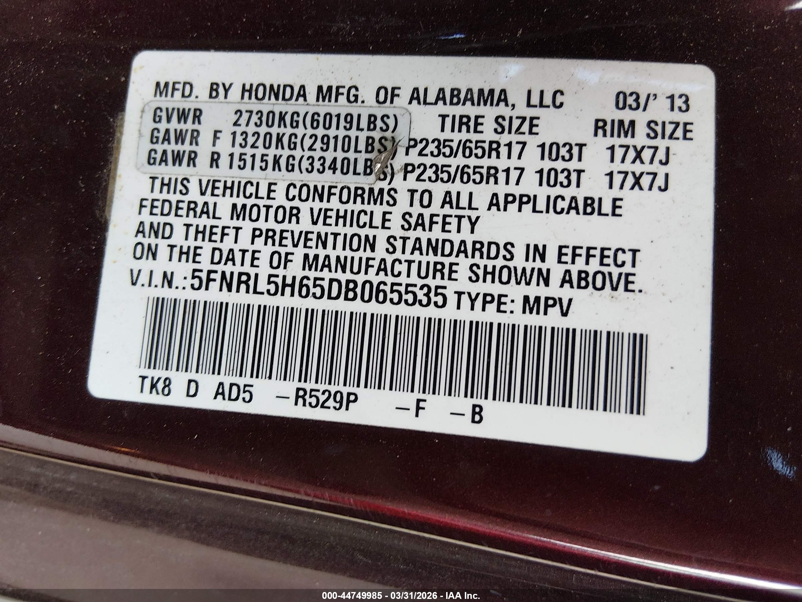HONDA ODYSSEY image 9