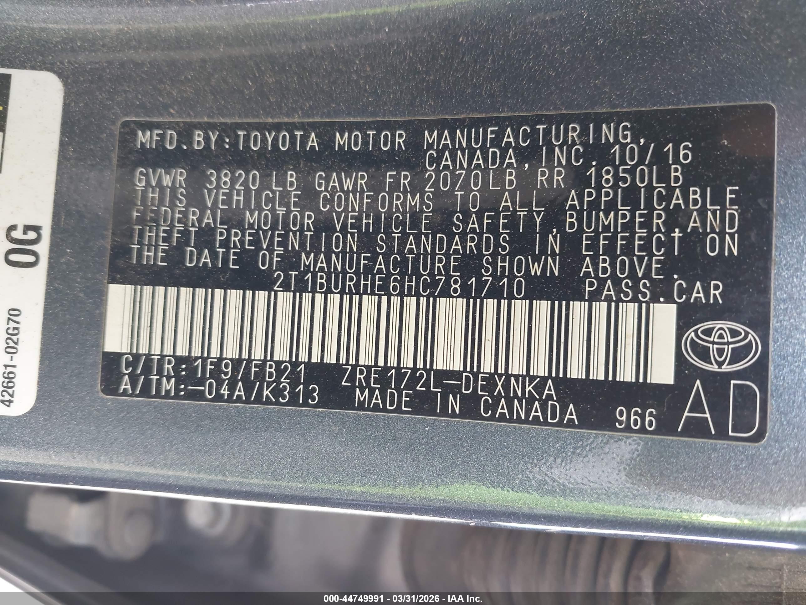 TOYOTA COROLLA image 9