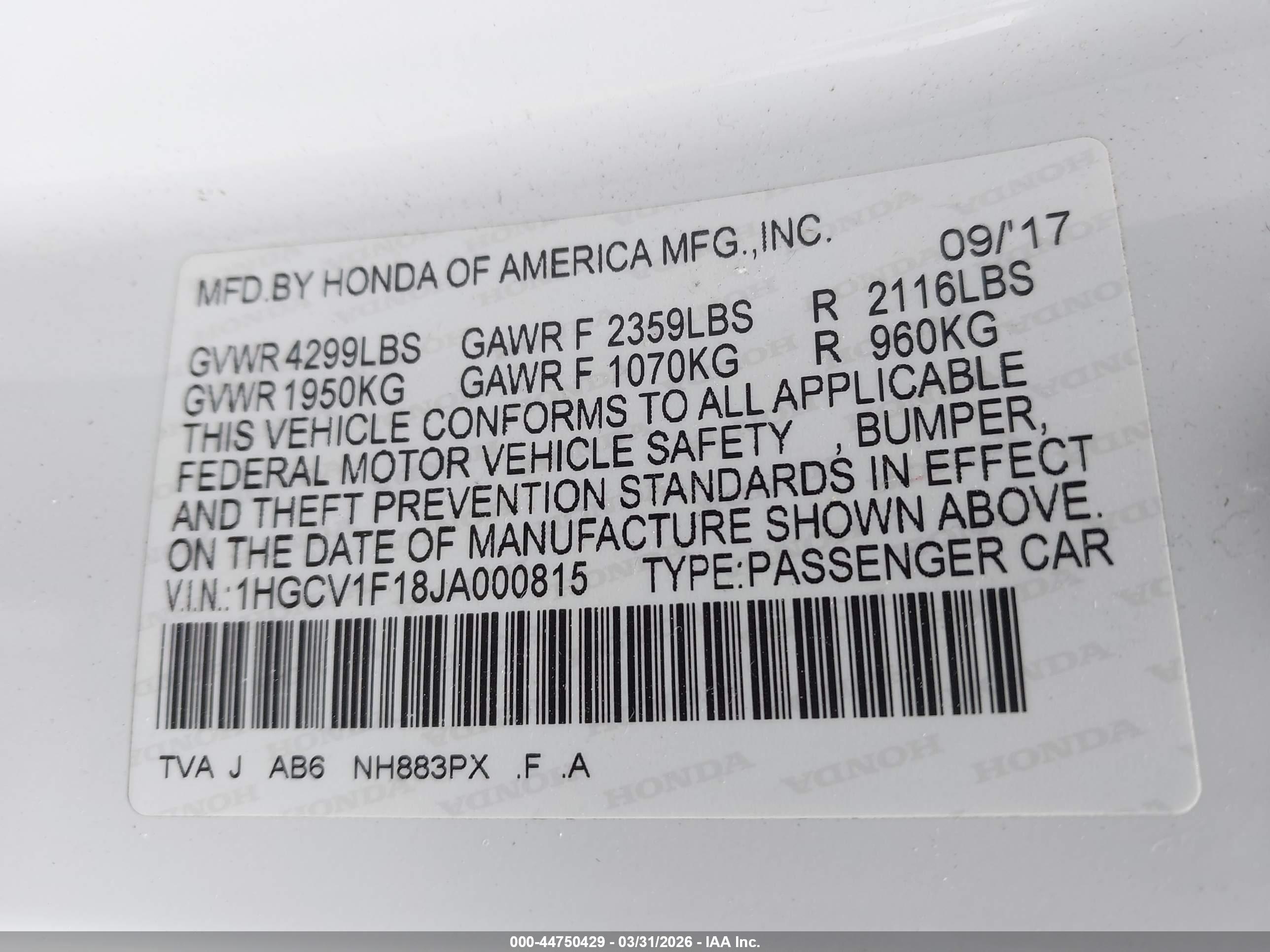 HONDA ACCORD image 9