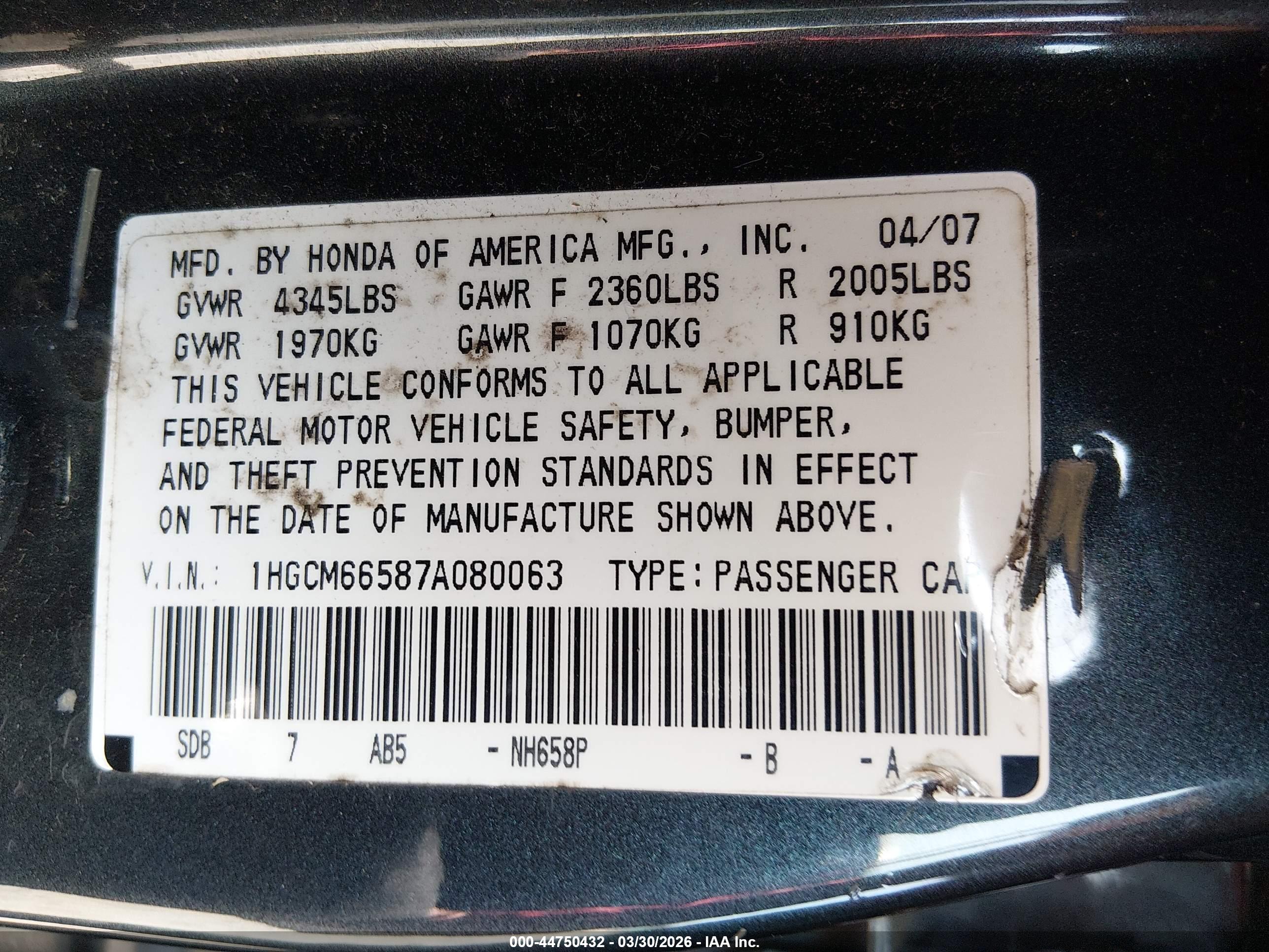 HONDA ACCORD image 9