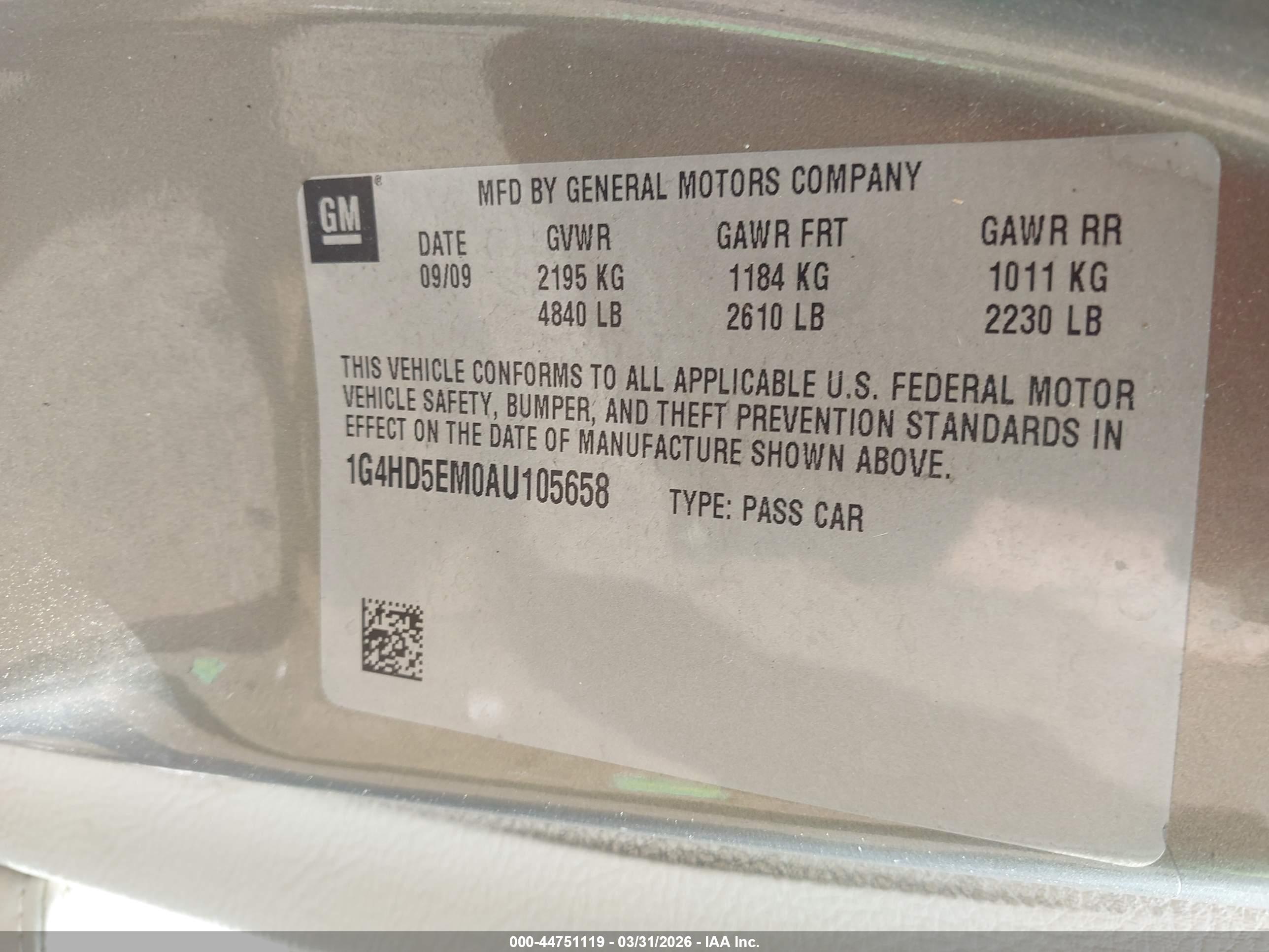 BUICK LUCERNE image 9