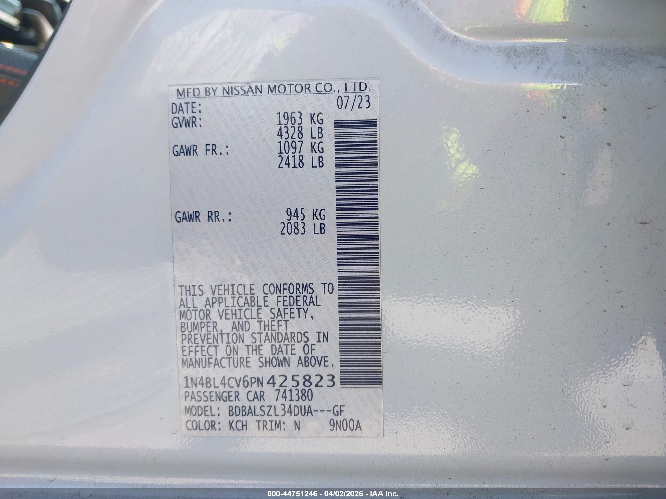 NISSAN ALTIMA image 9