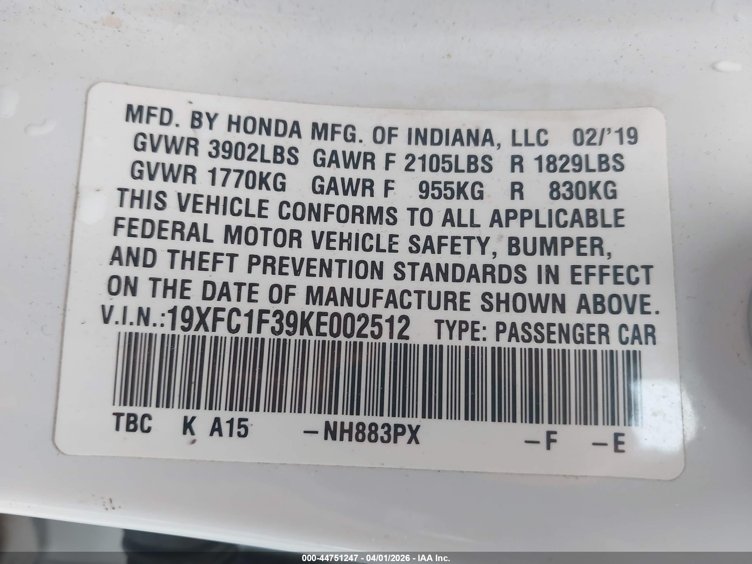 HONDA CIVIC image 9