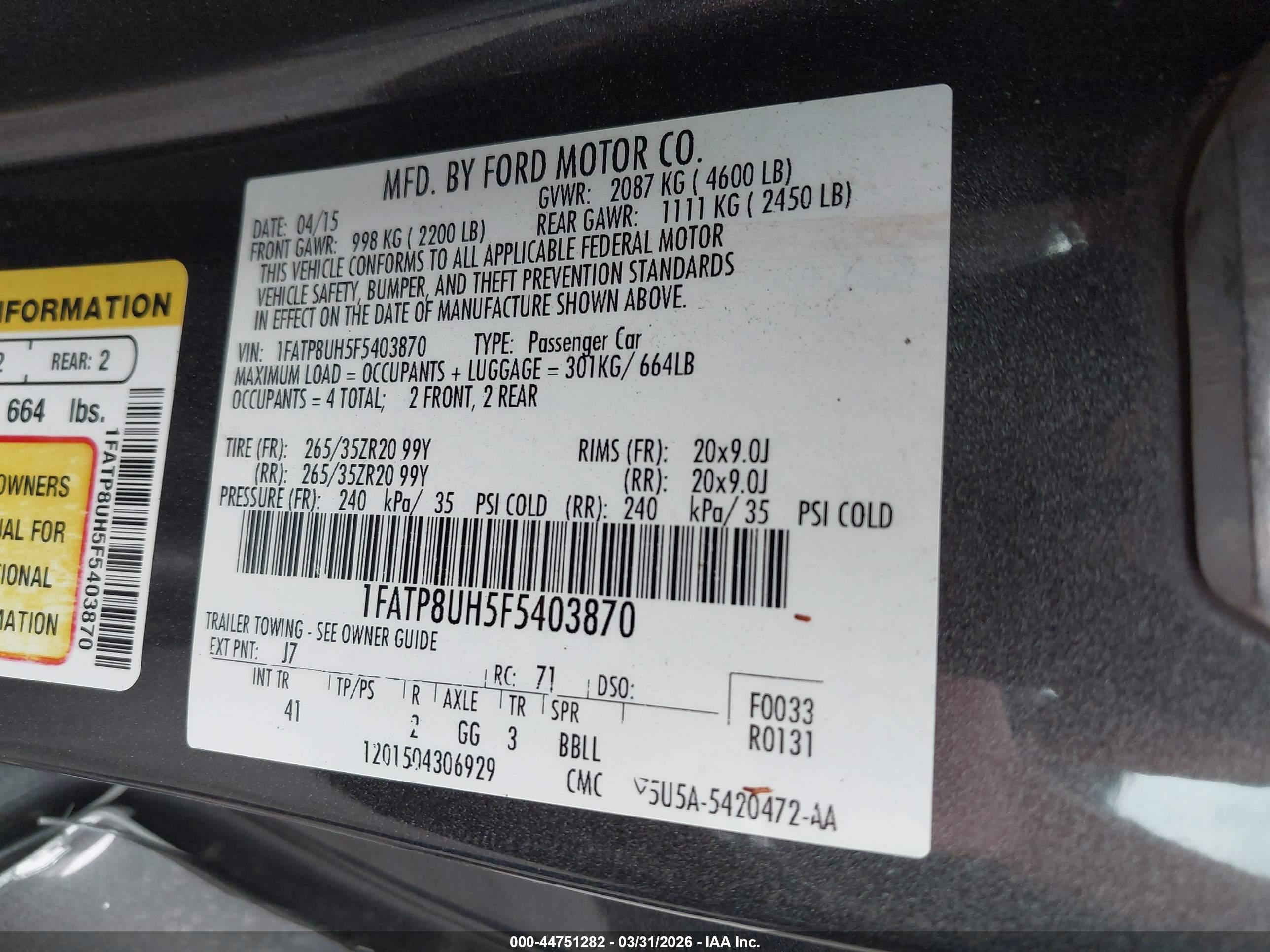 FORD MUSTANG image 9