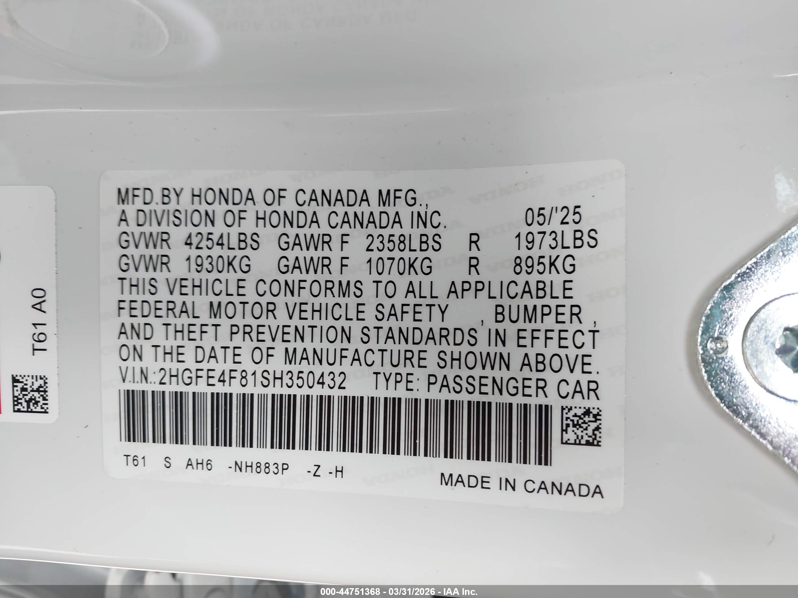 HONDA CIVIC image 9
