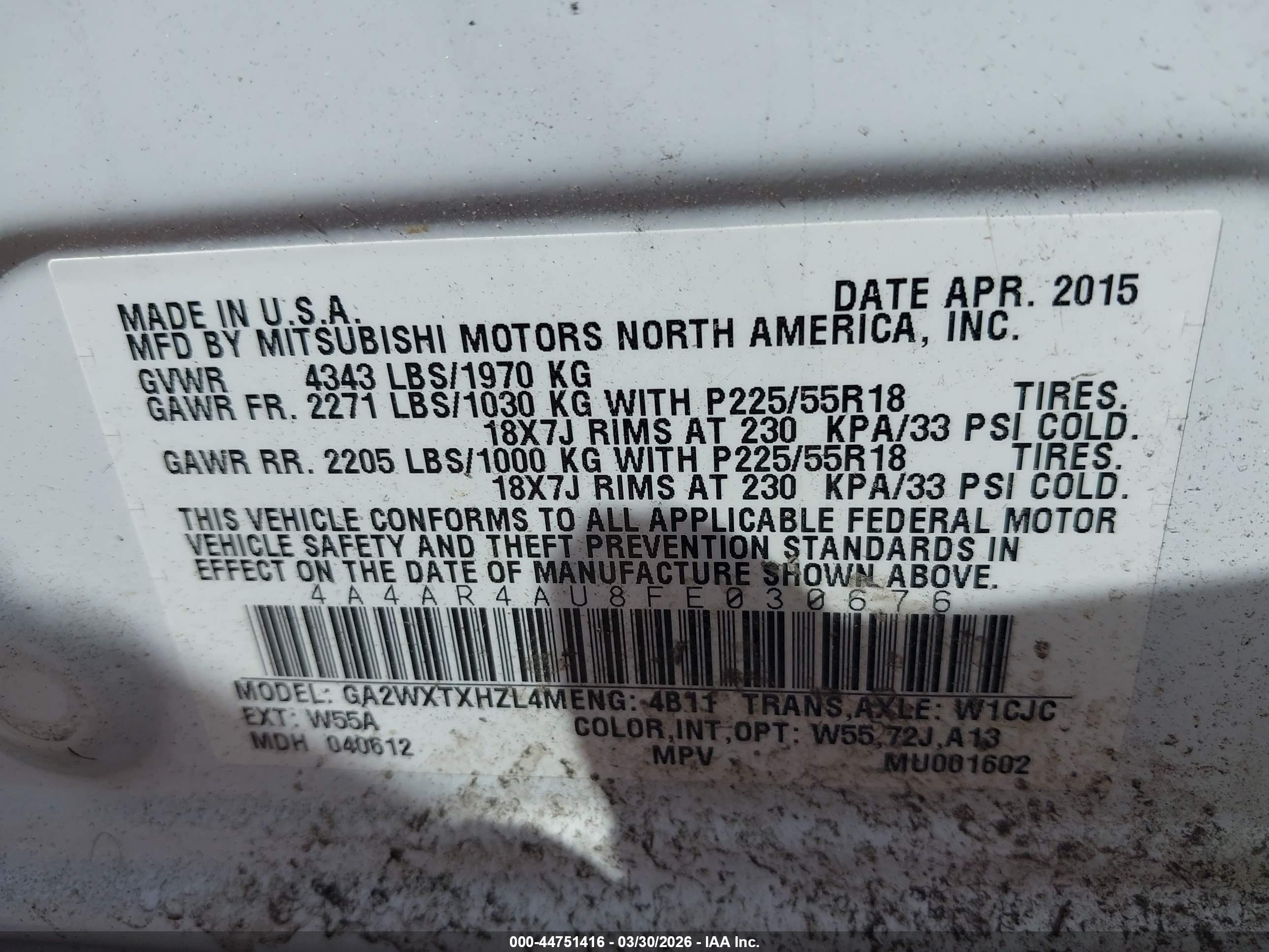 MITSUBISHI OUTLANDER image 9