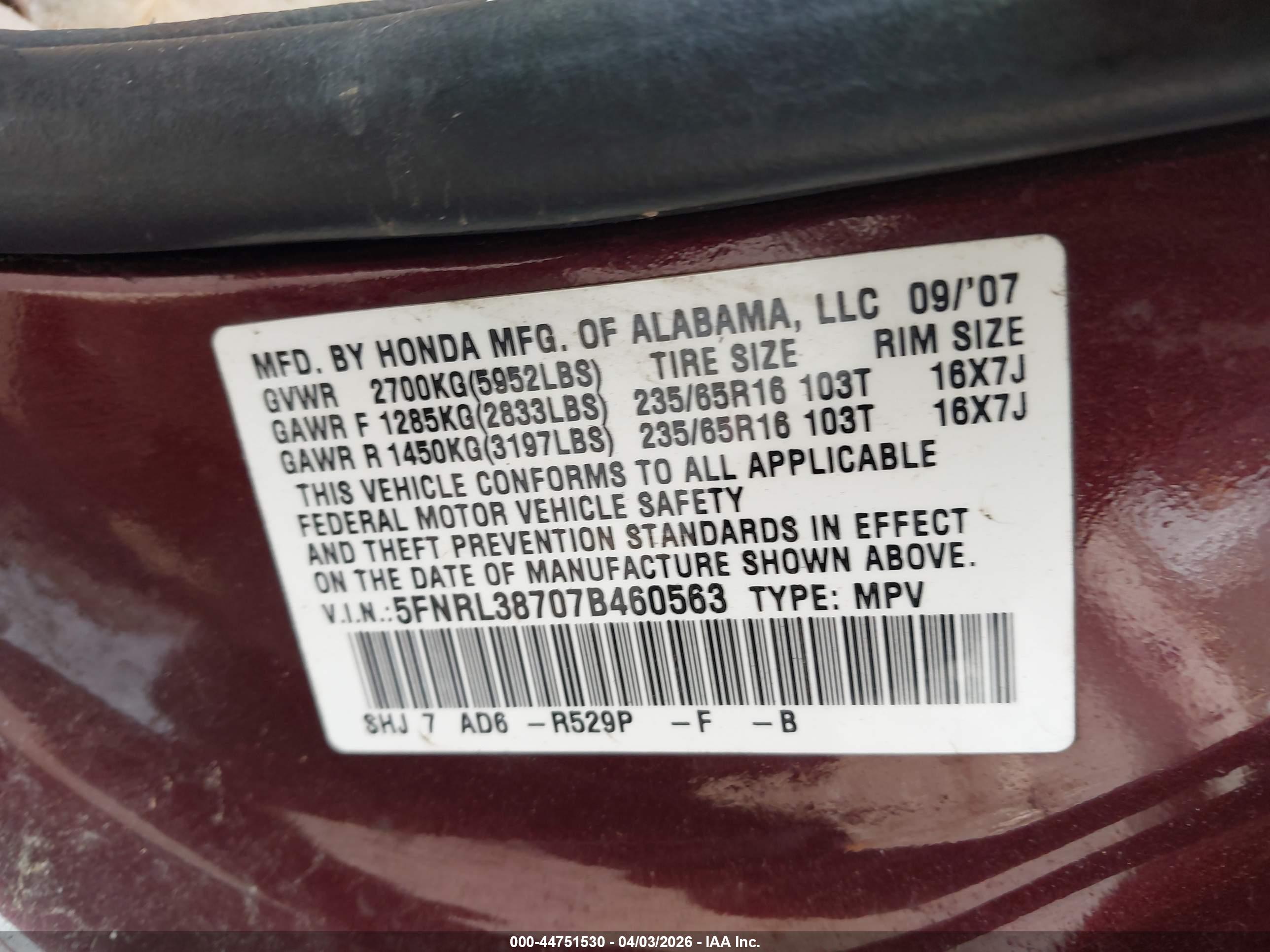 HONDA ODYSSEY image 9