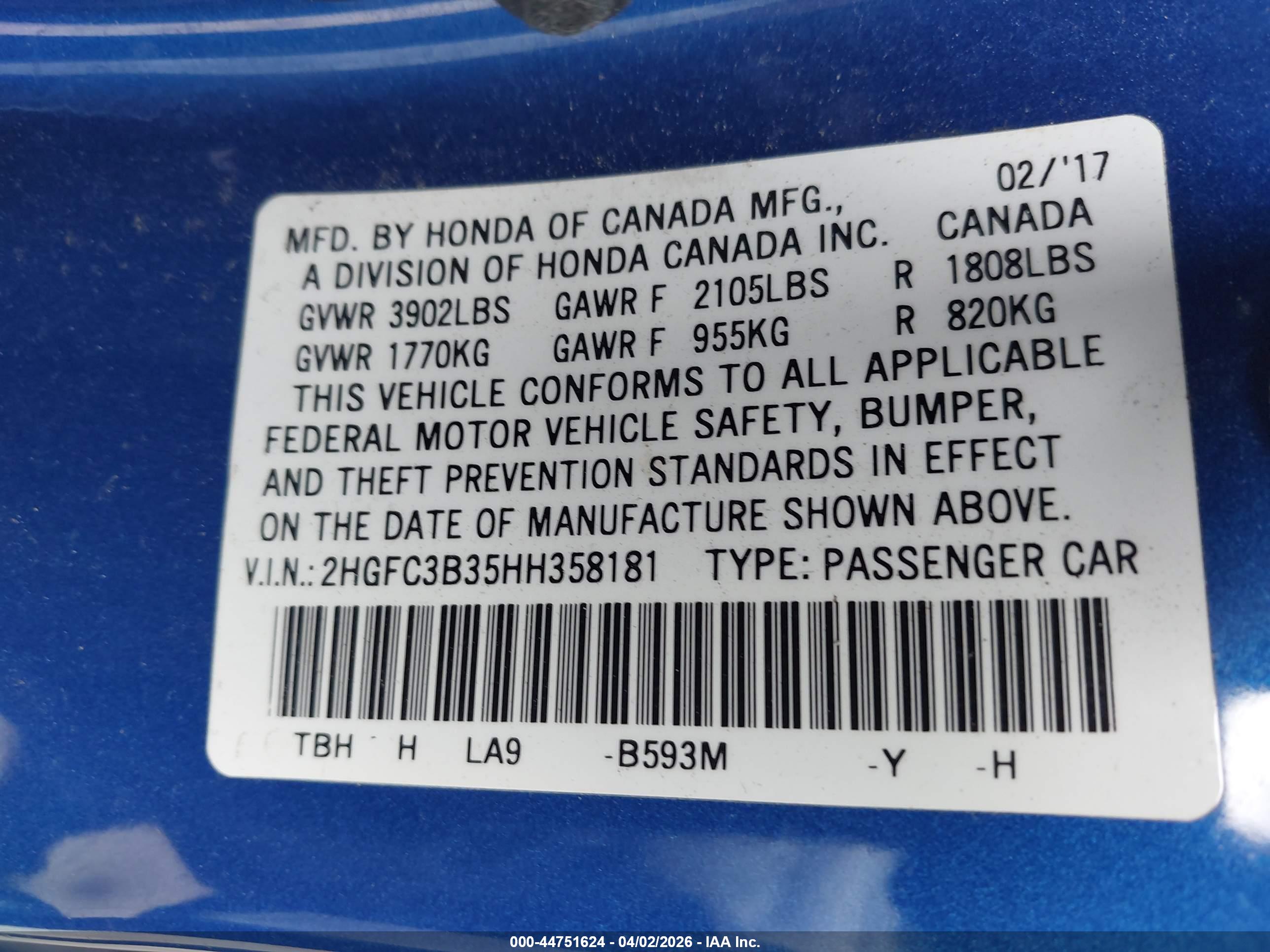 HONDA CIVIC image 9