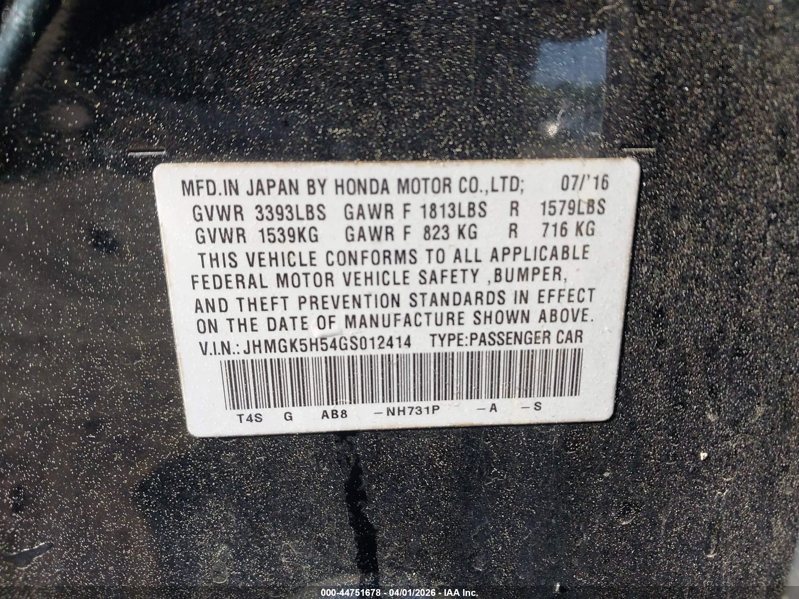 HONDA FIT image 9