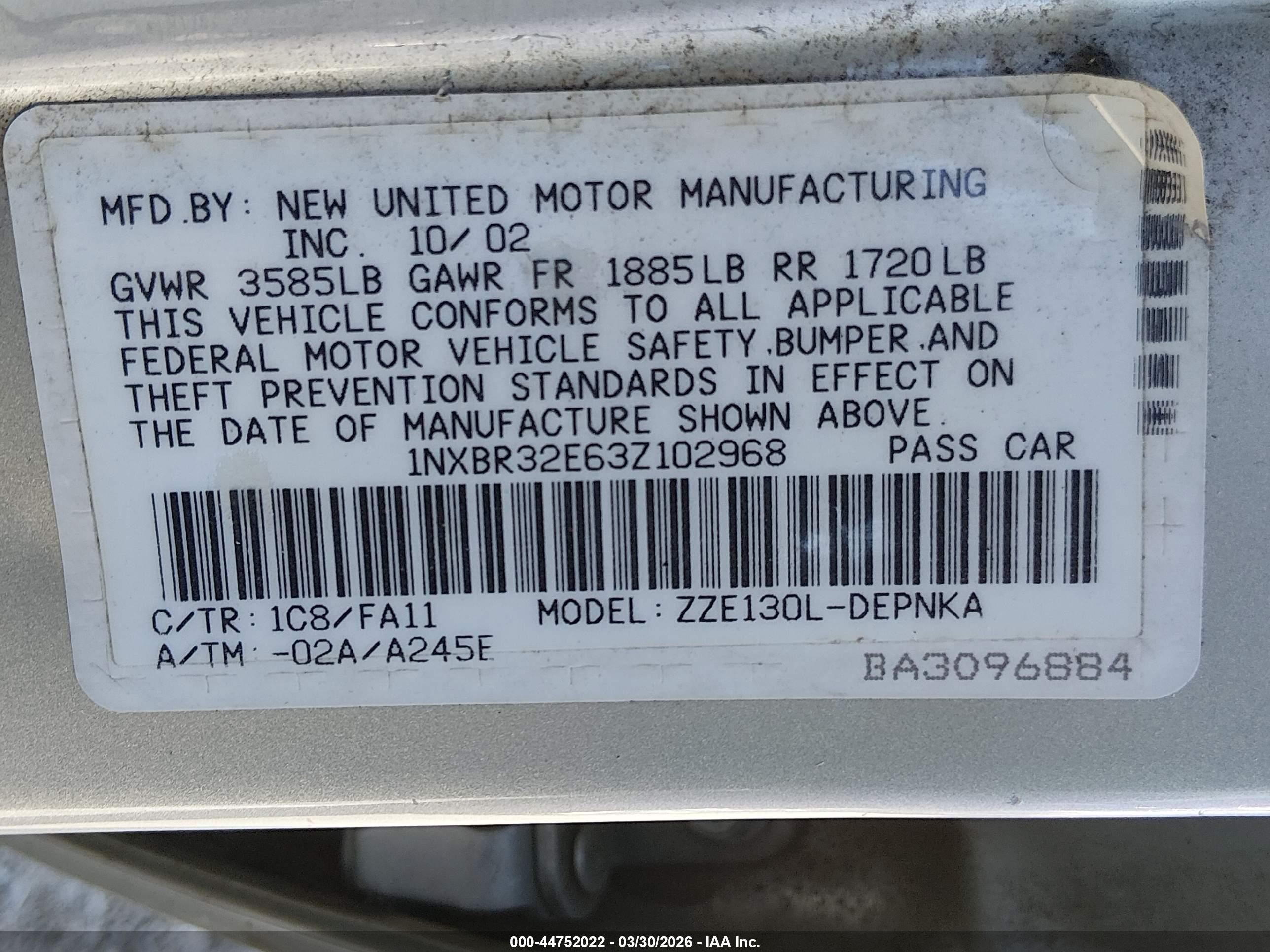 TOYOTA COROLLA image 9