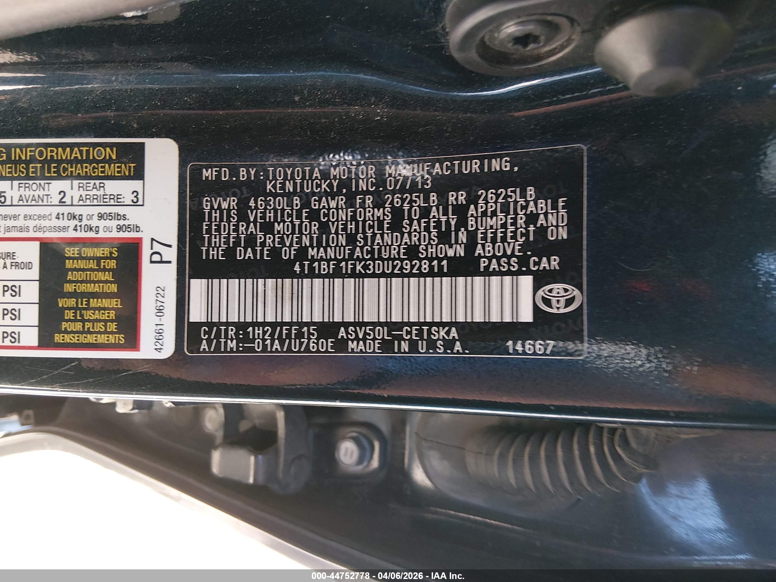 TOYOTA CAMRY image 9