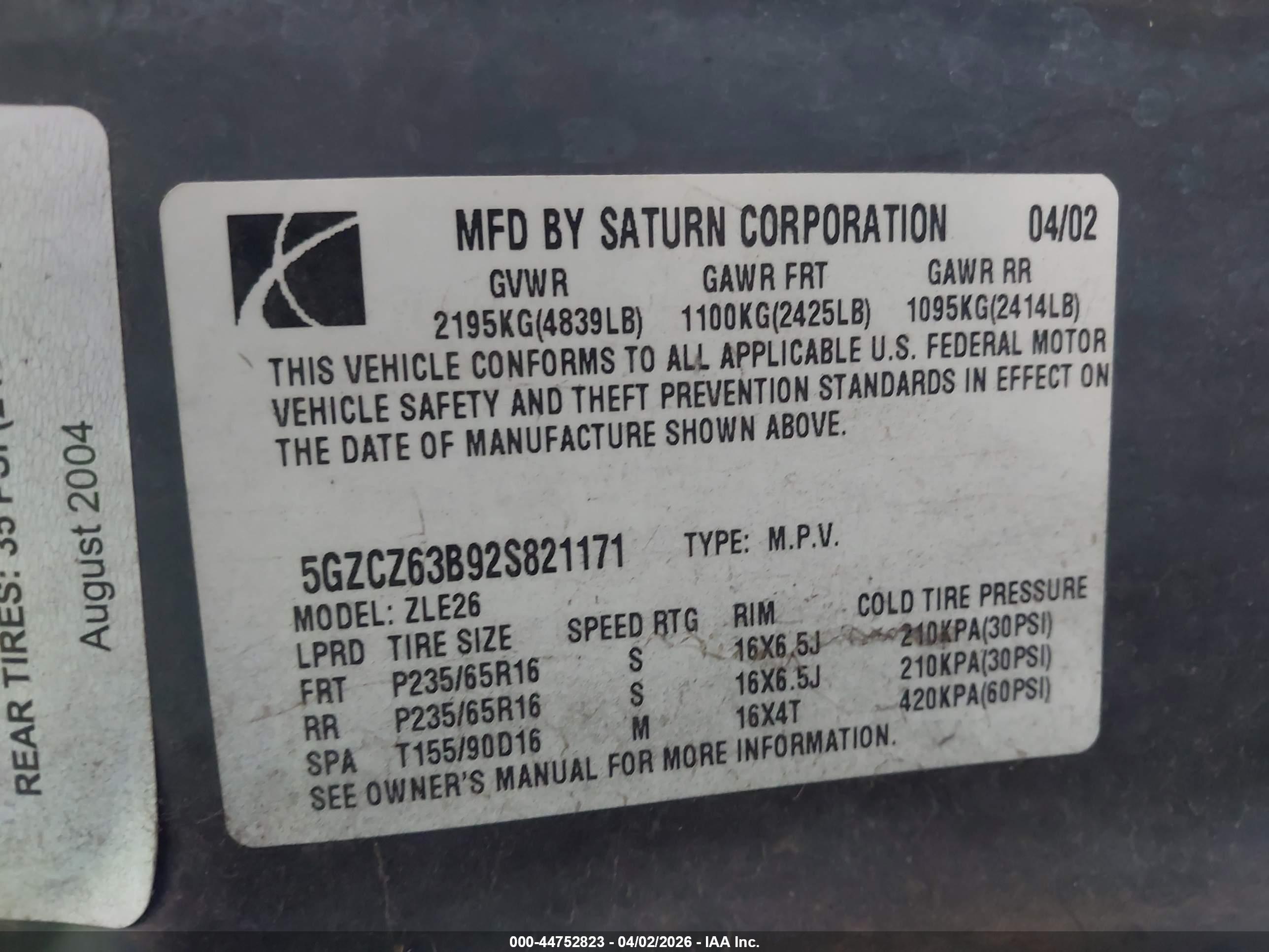 SATURN VUE image 9