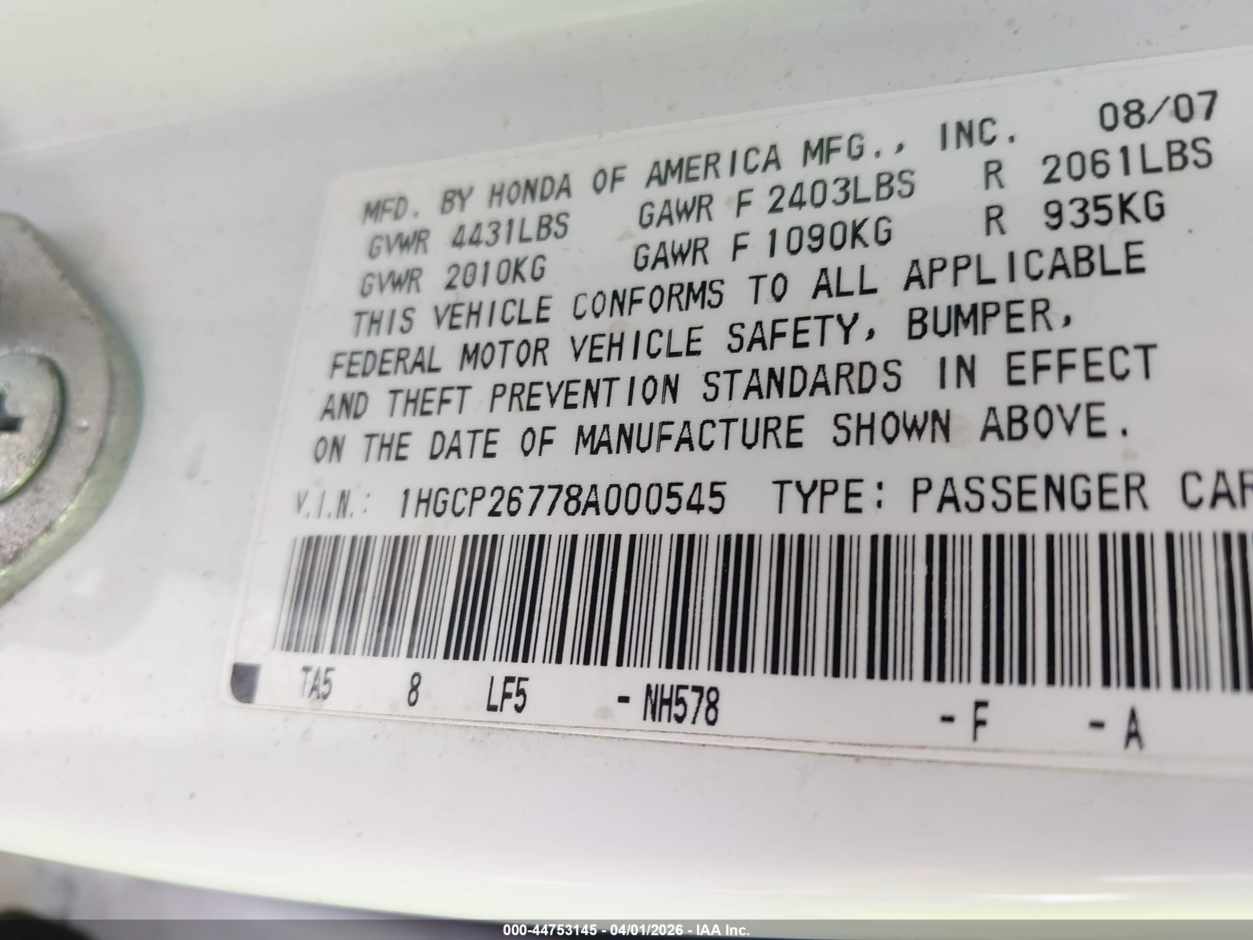 HONDA ACCORD image 9