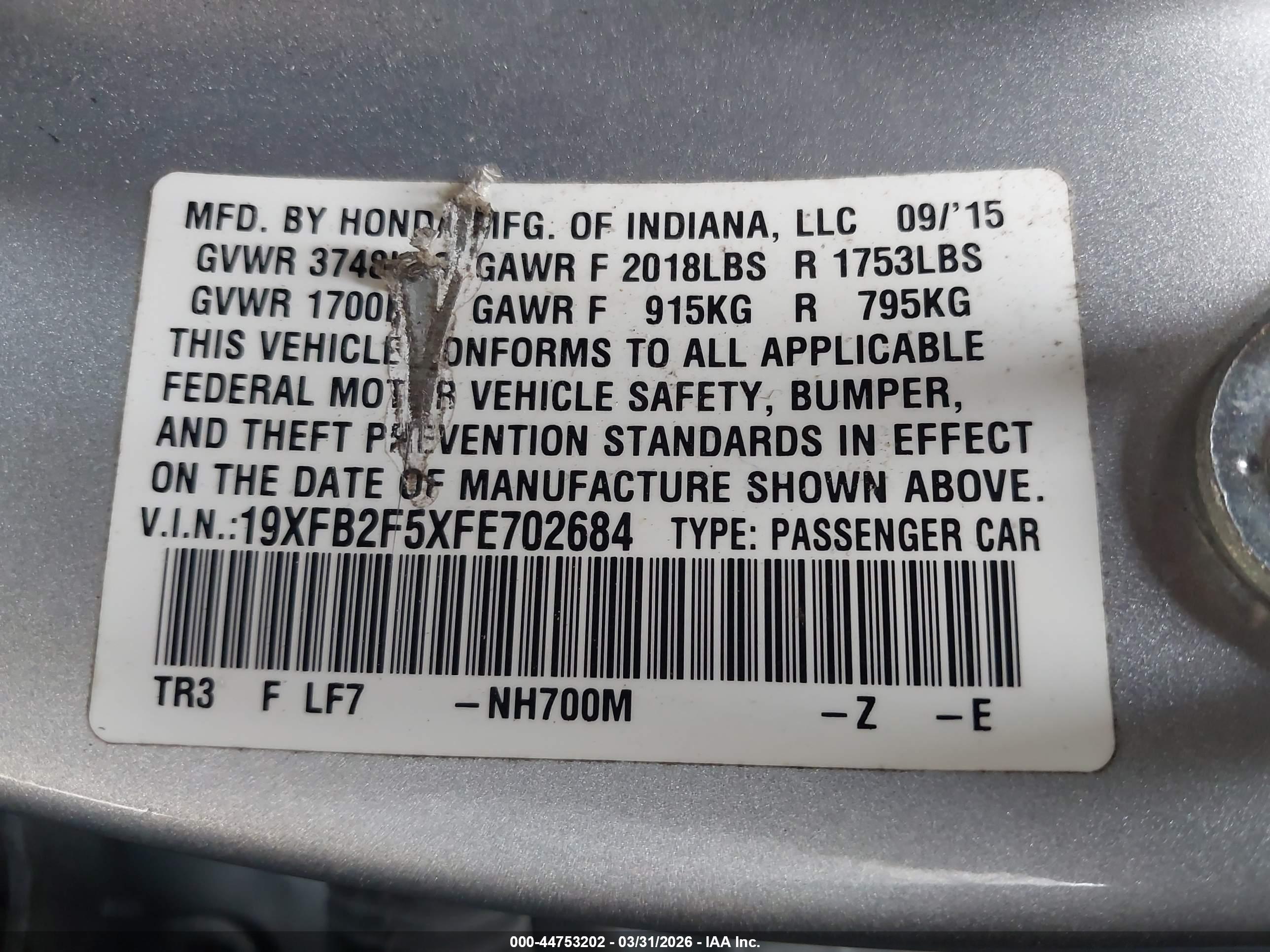 HONDA CIVIC image 9