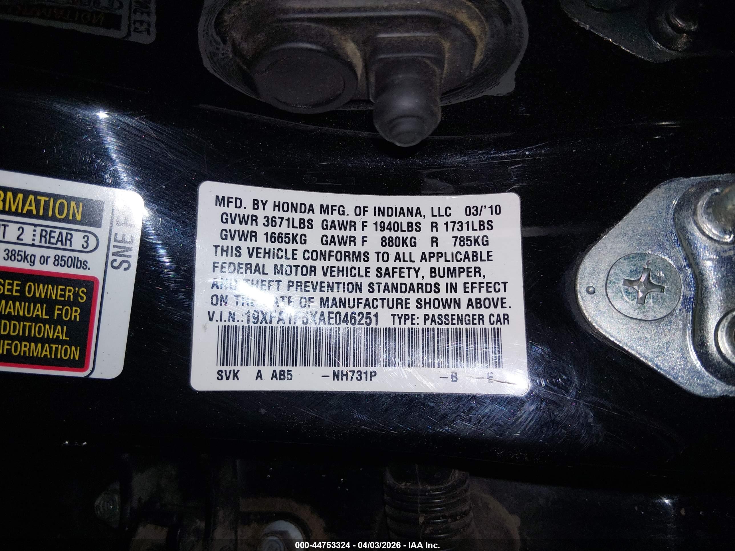 HONDA CIVIC image 9
