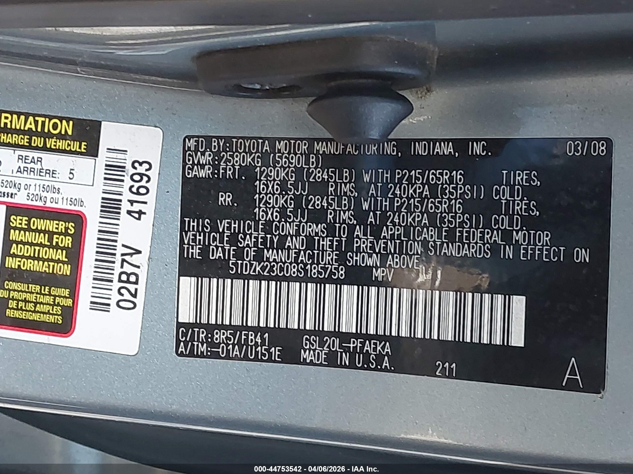 TOYOTA SIENNA image 9