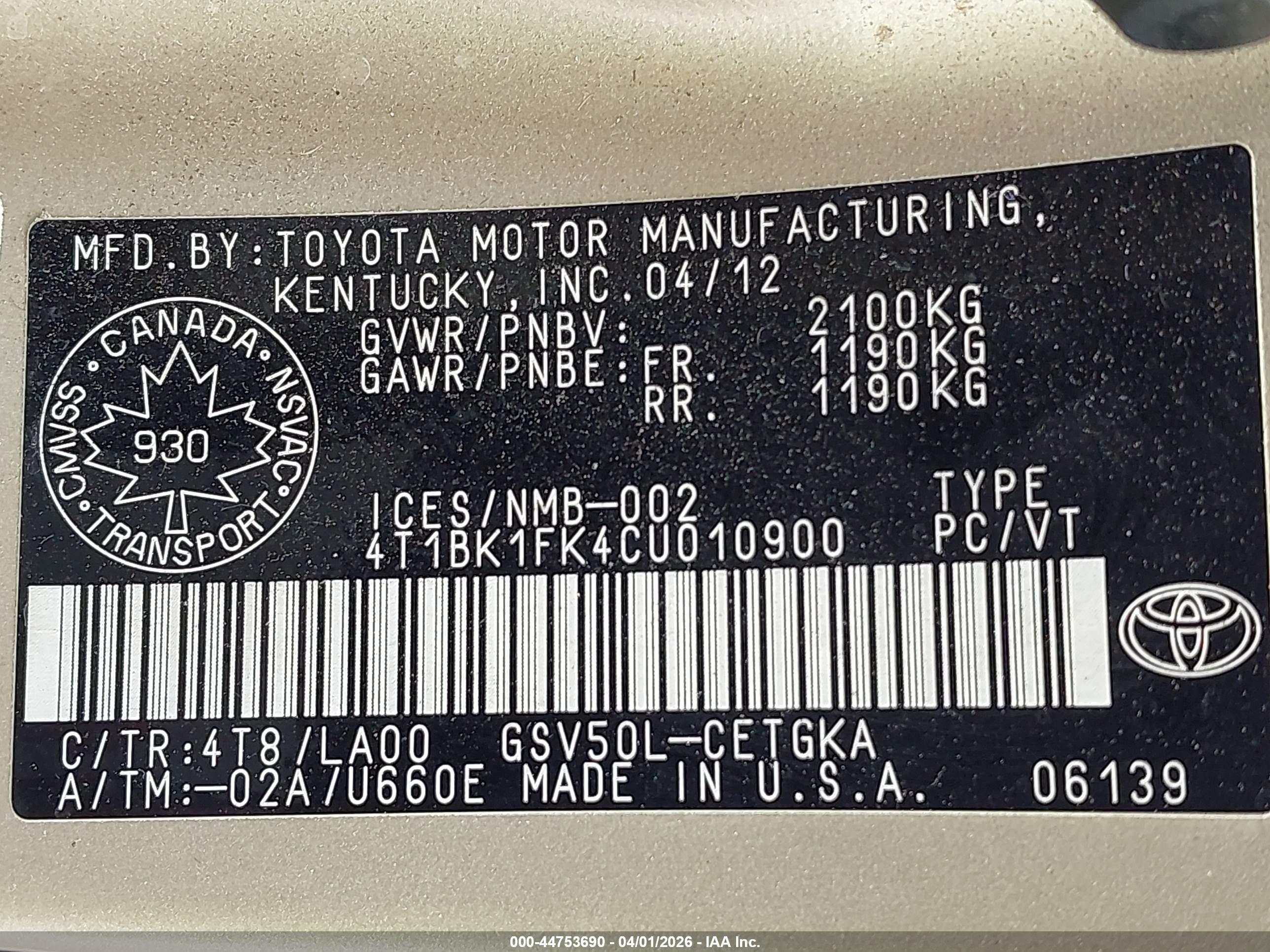 TOYOTA CAMRY image 9