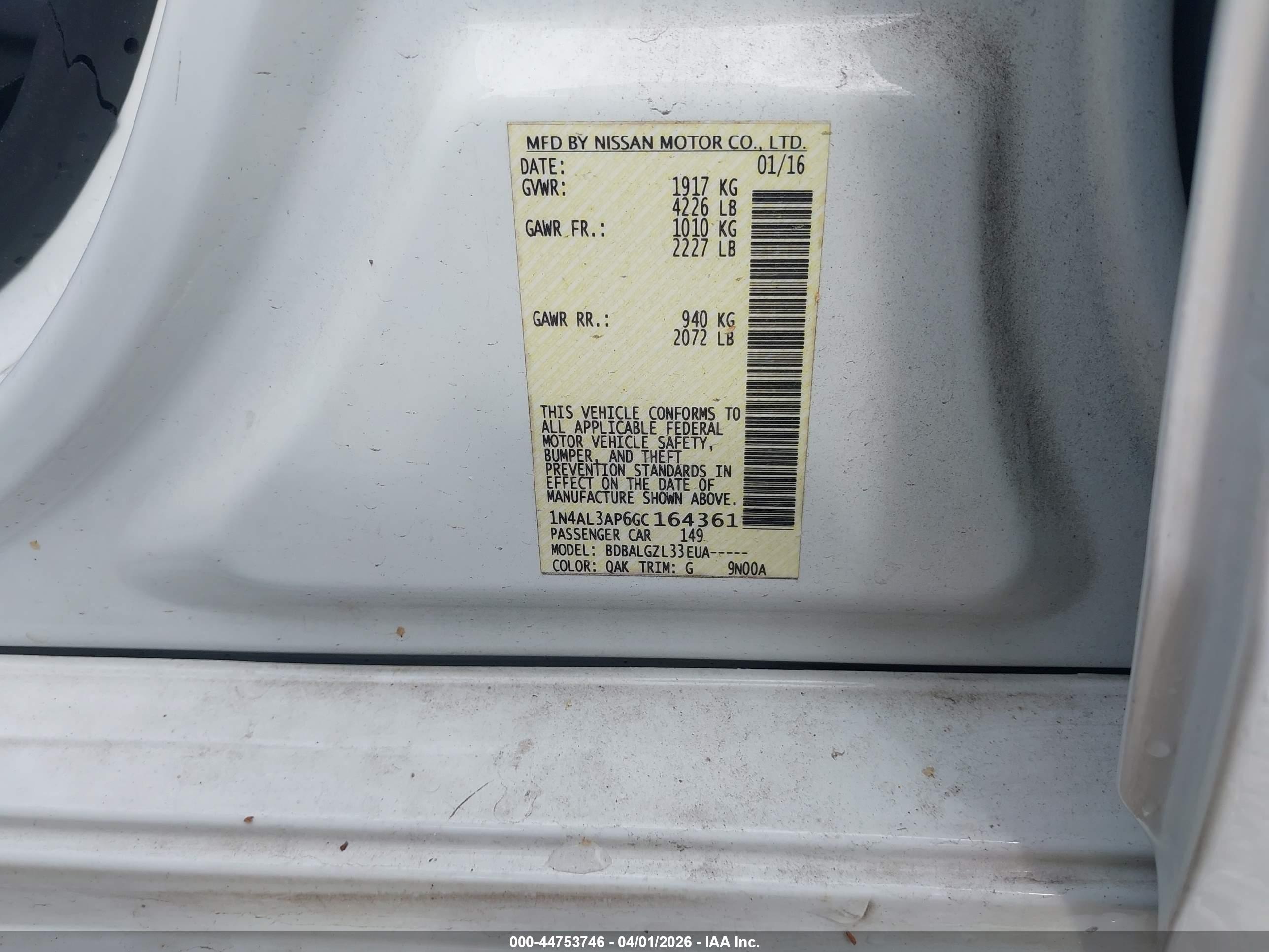 NISSAN ALTIMA image 9