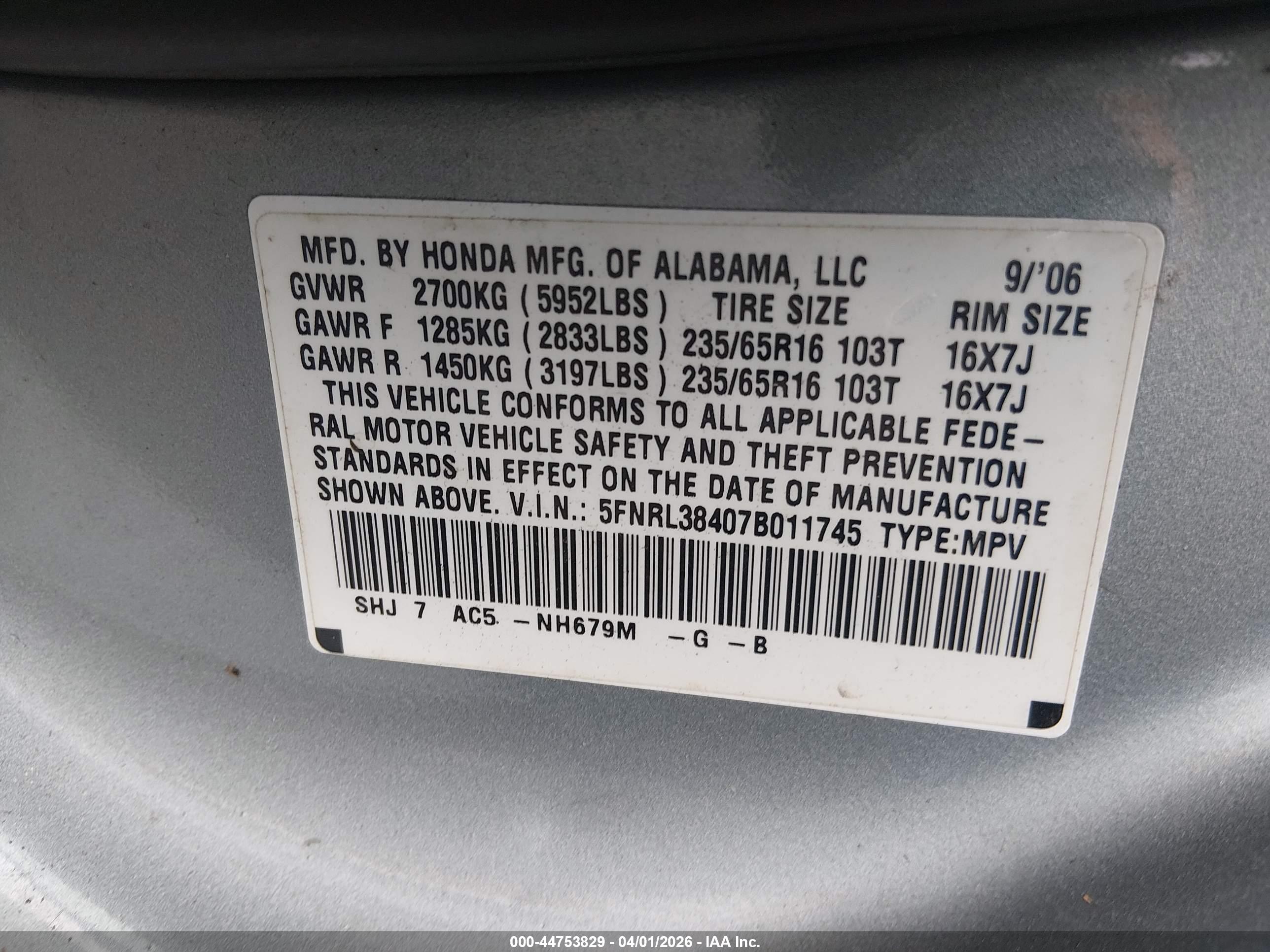 HONDA ODYSSEY image 9