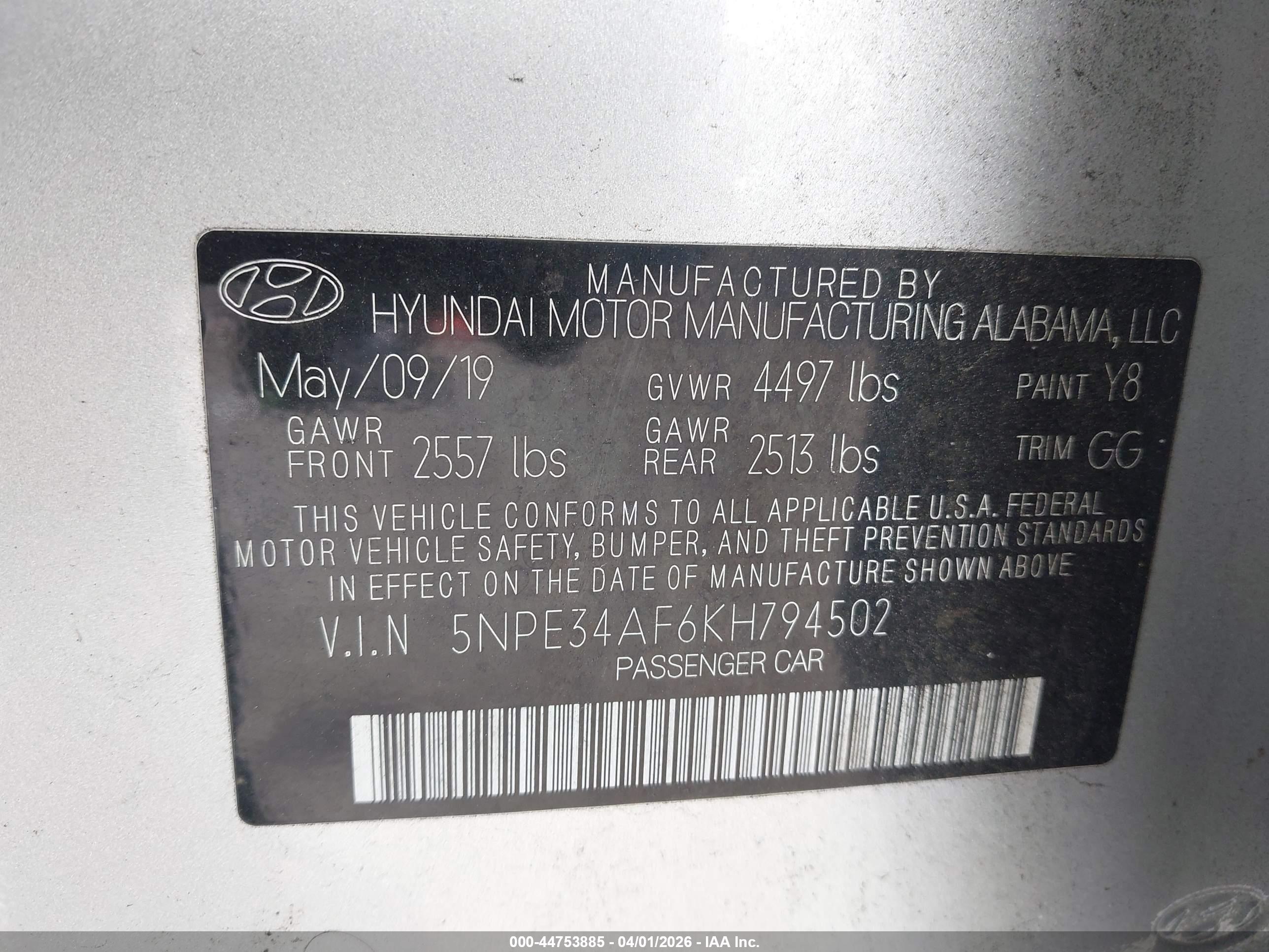 HYUNDAI SONATA image 9