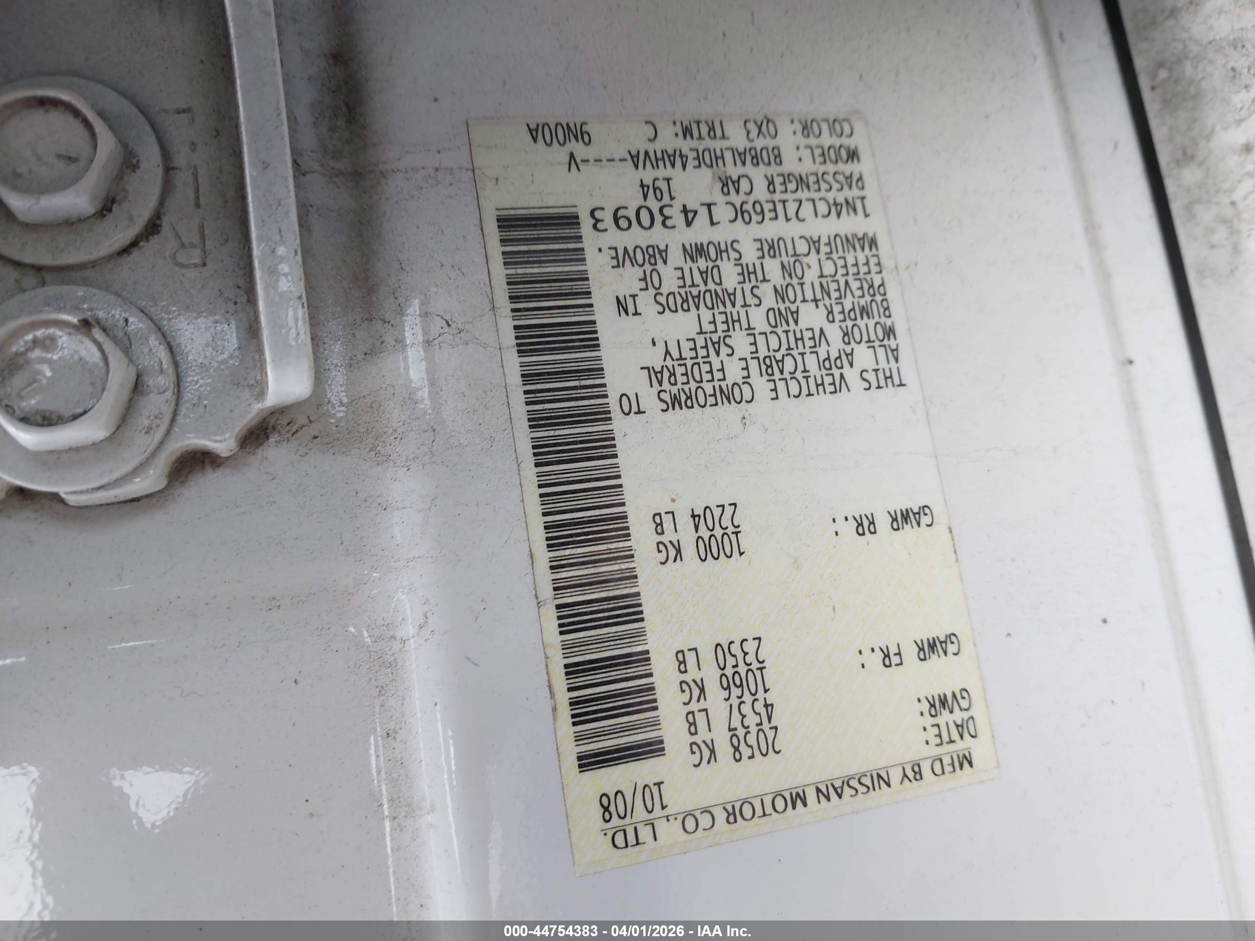 NISSAN ALTIMA image 9